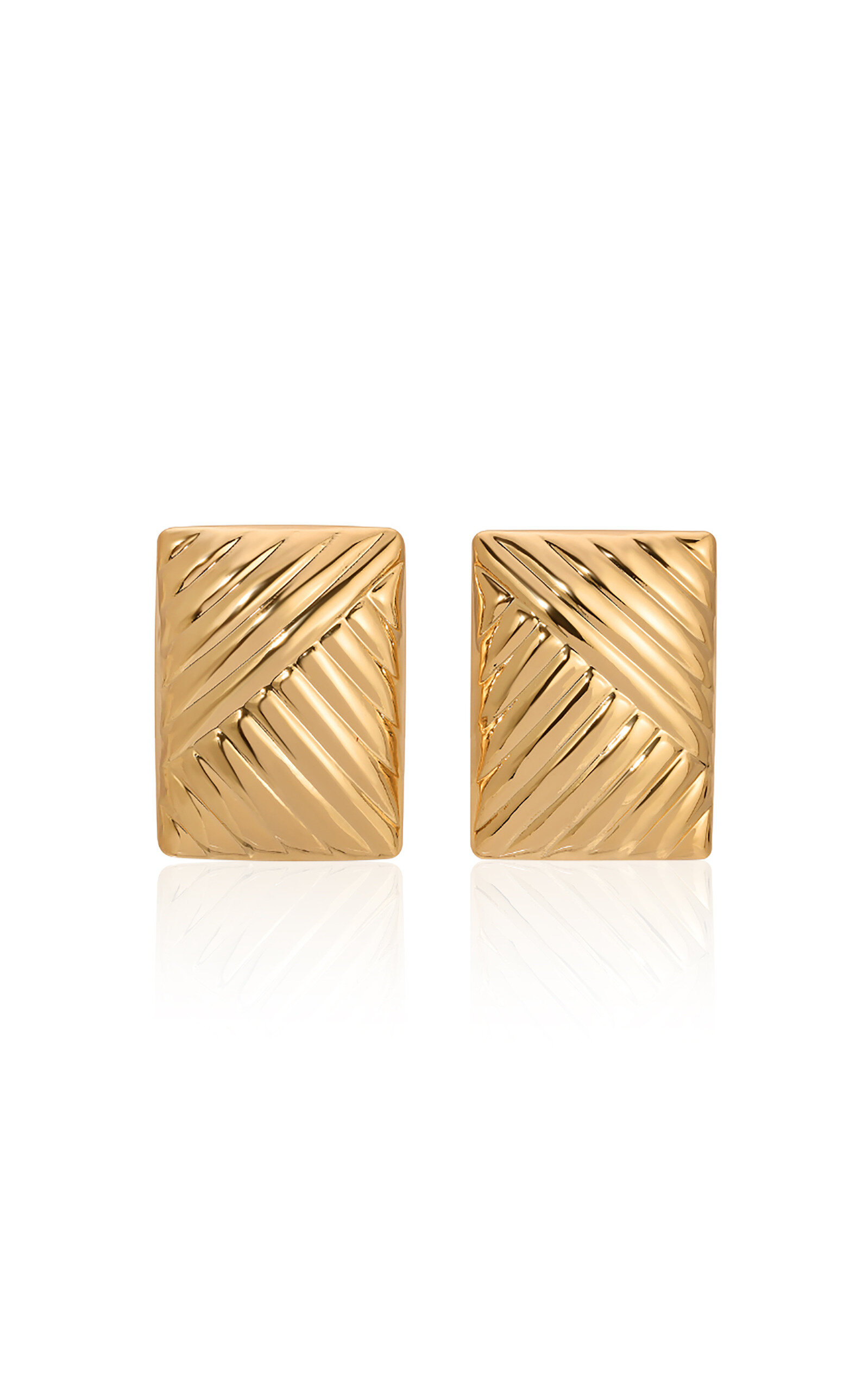 Lined Gold-Plated Earrings