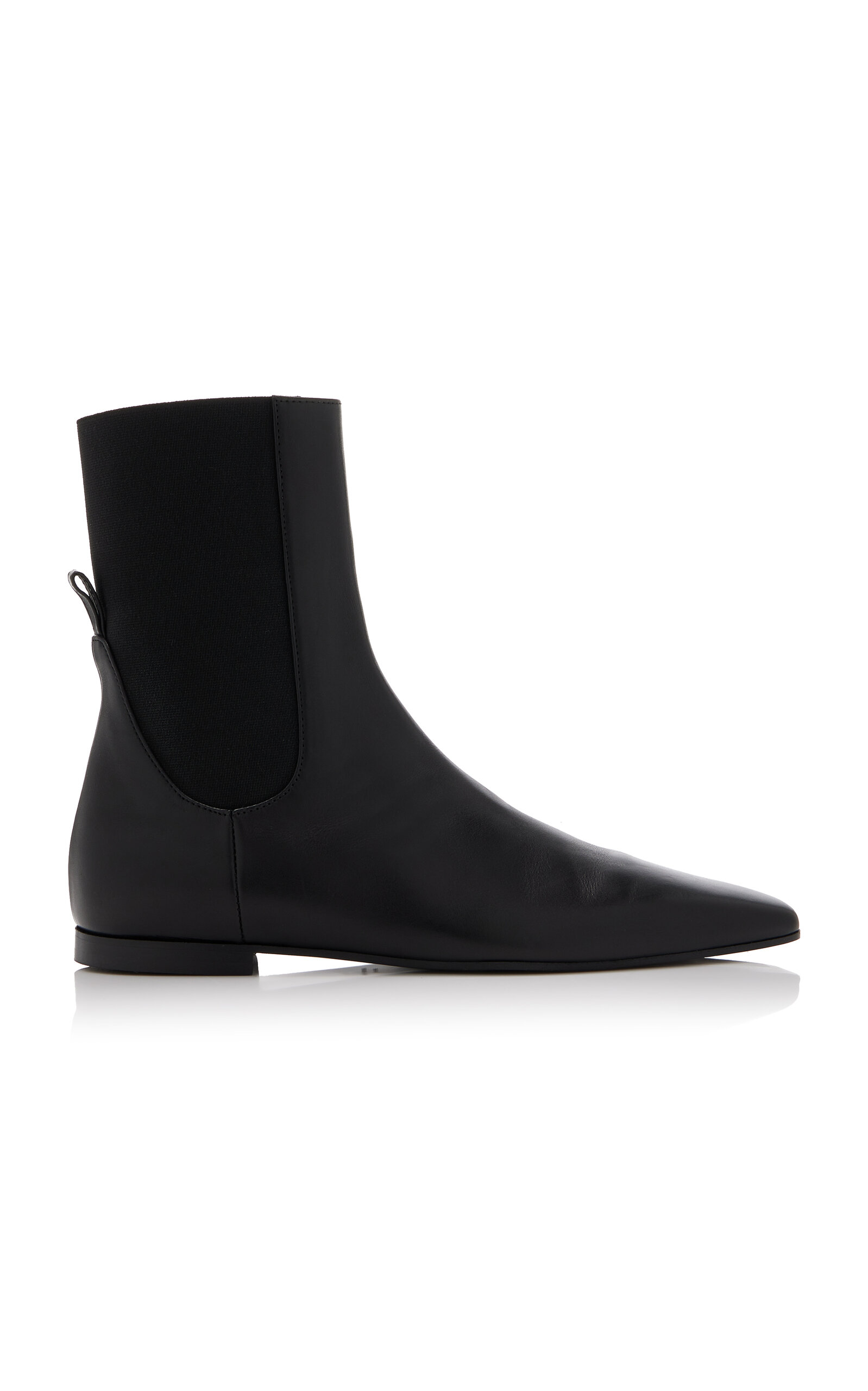 Totême Toteme Square Toe Flat Chelsea Boot In Black