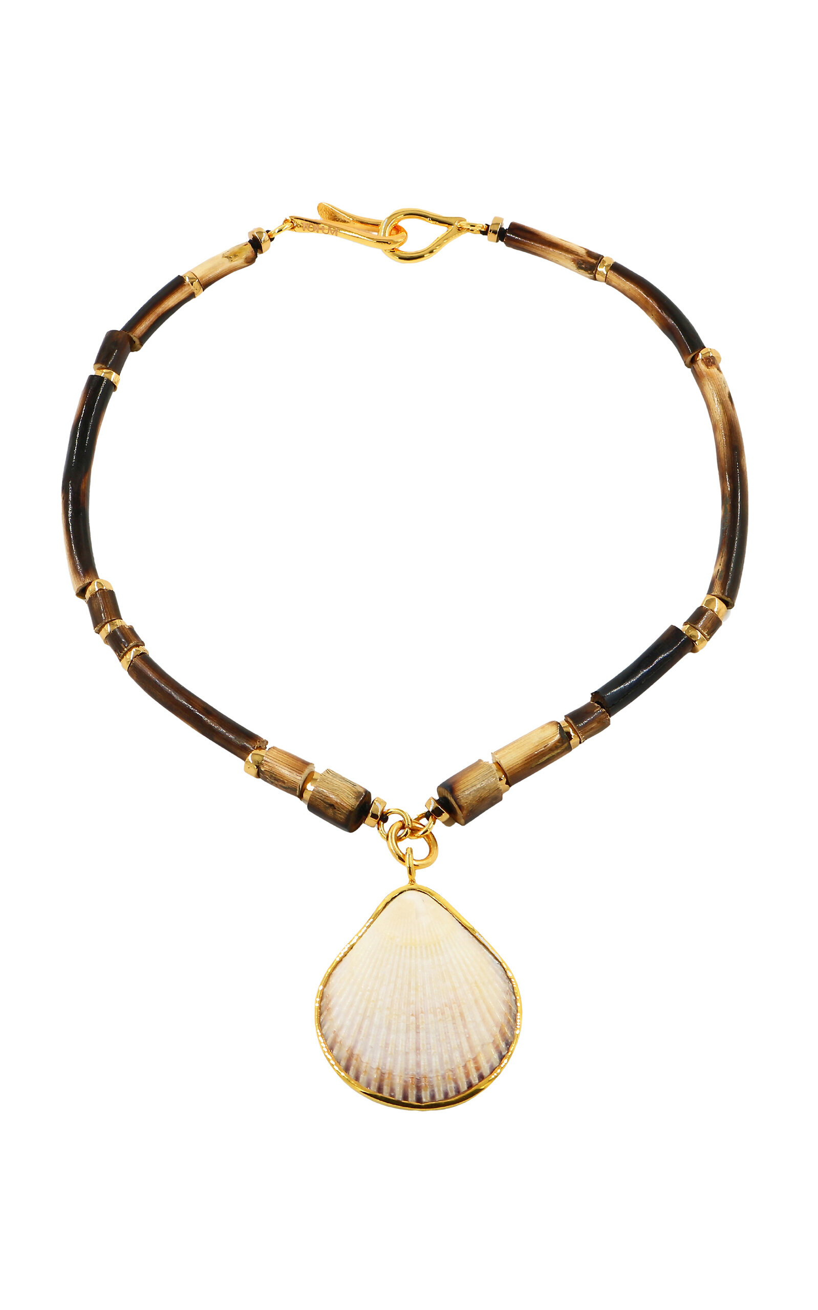 Samsara Horn Beads and Shell Necklace