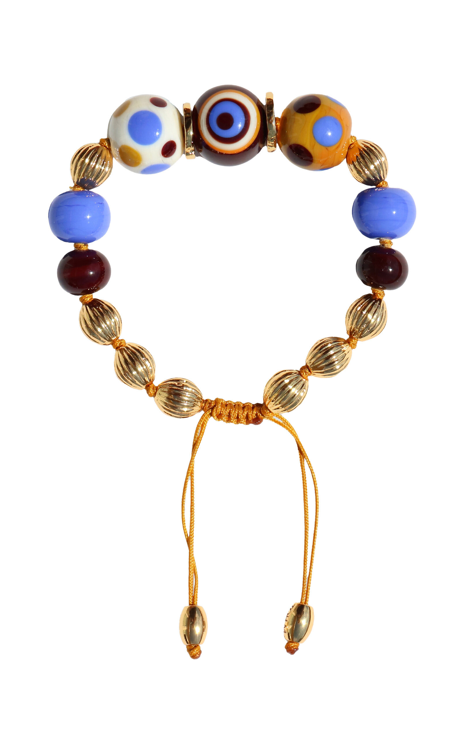 Shop Tohum Murano Glass Beads Charm Bracelet In Multi
