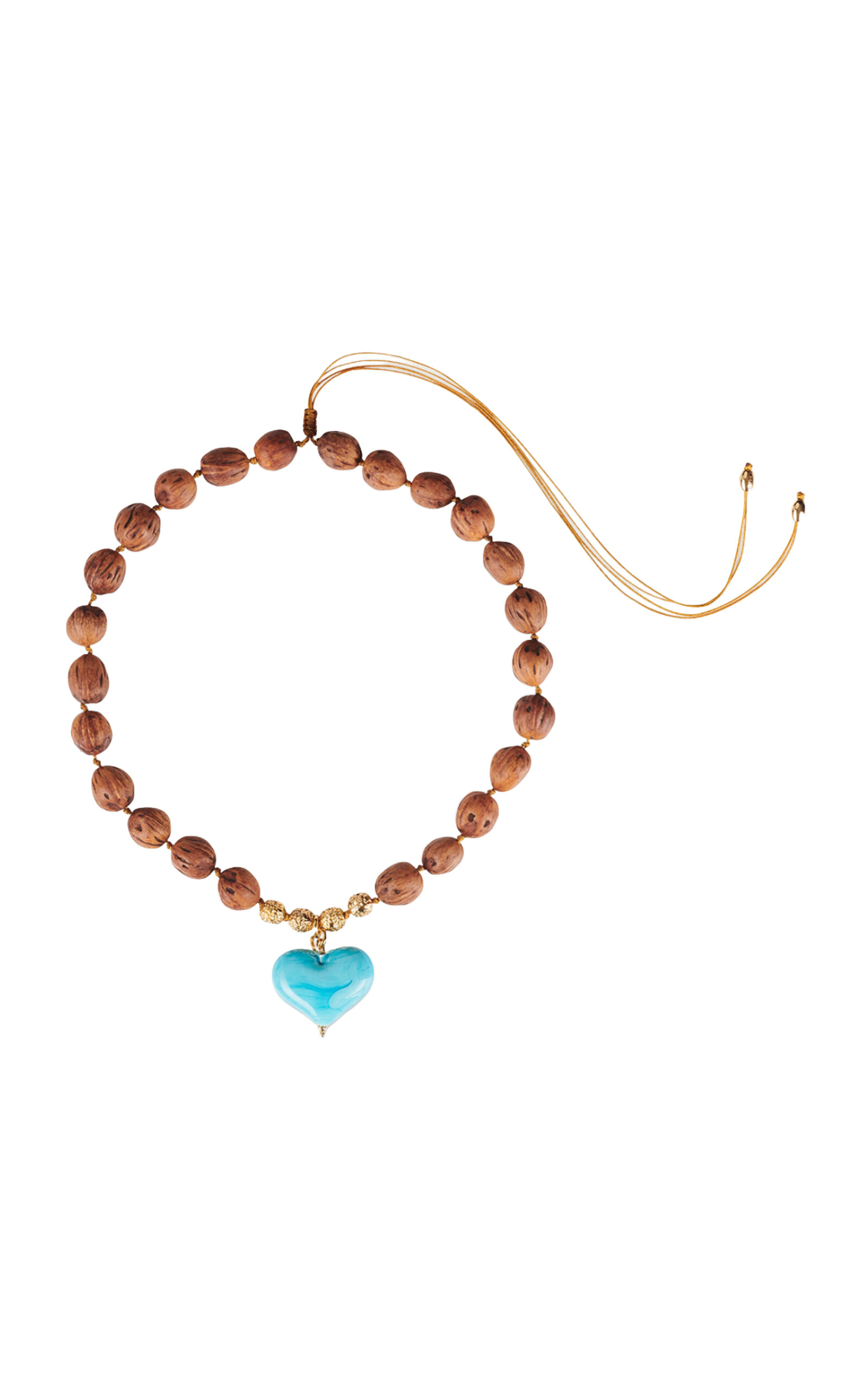 Cuore Resort Wooden Beads Pendant Necklace