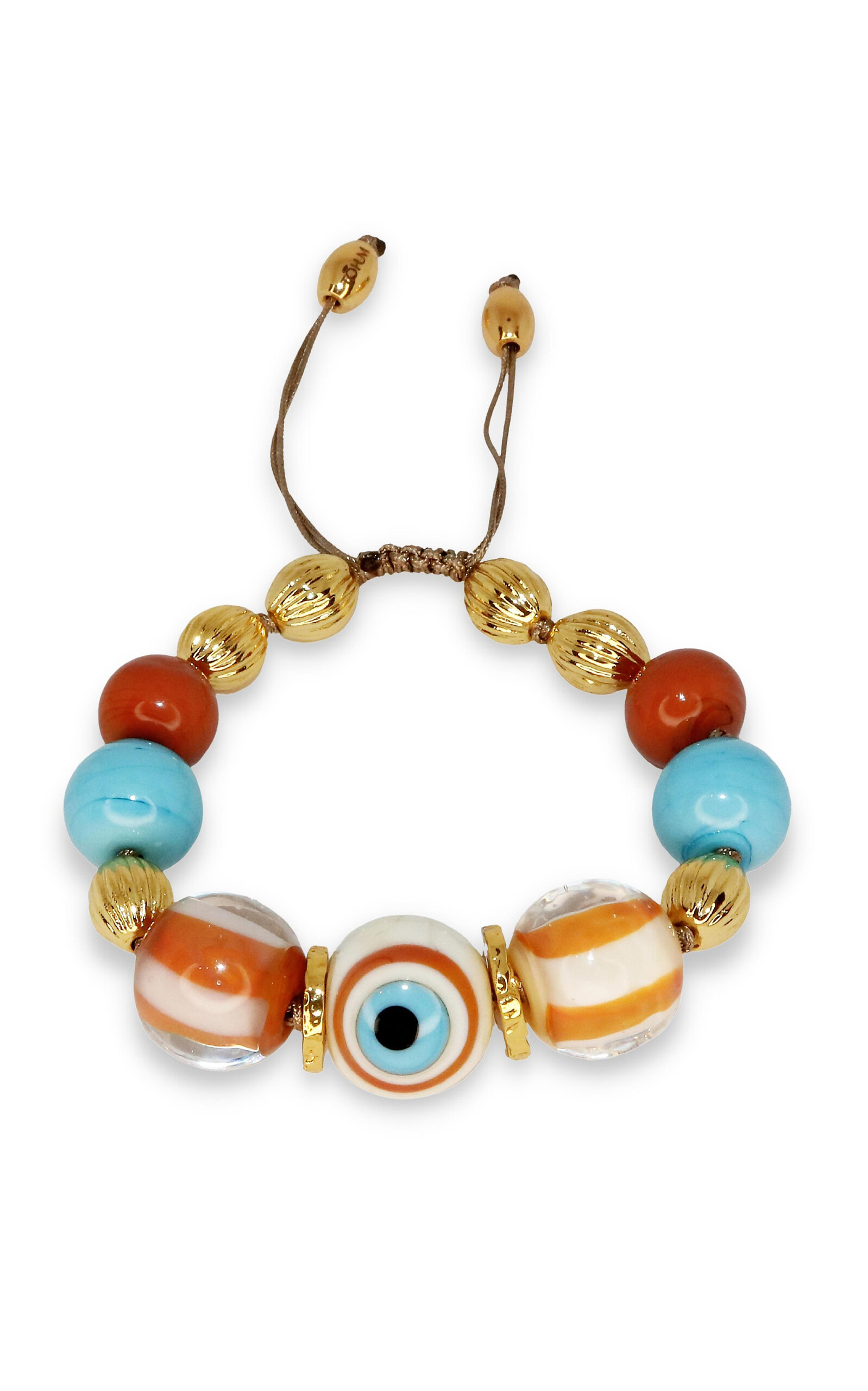 Shop Tohum Murano Glass Beads Charm Bracelet In Multi