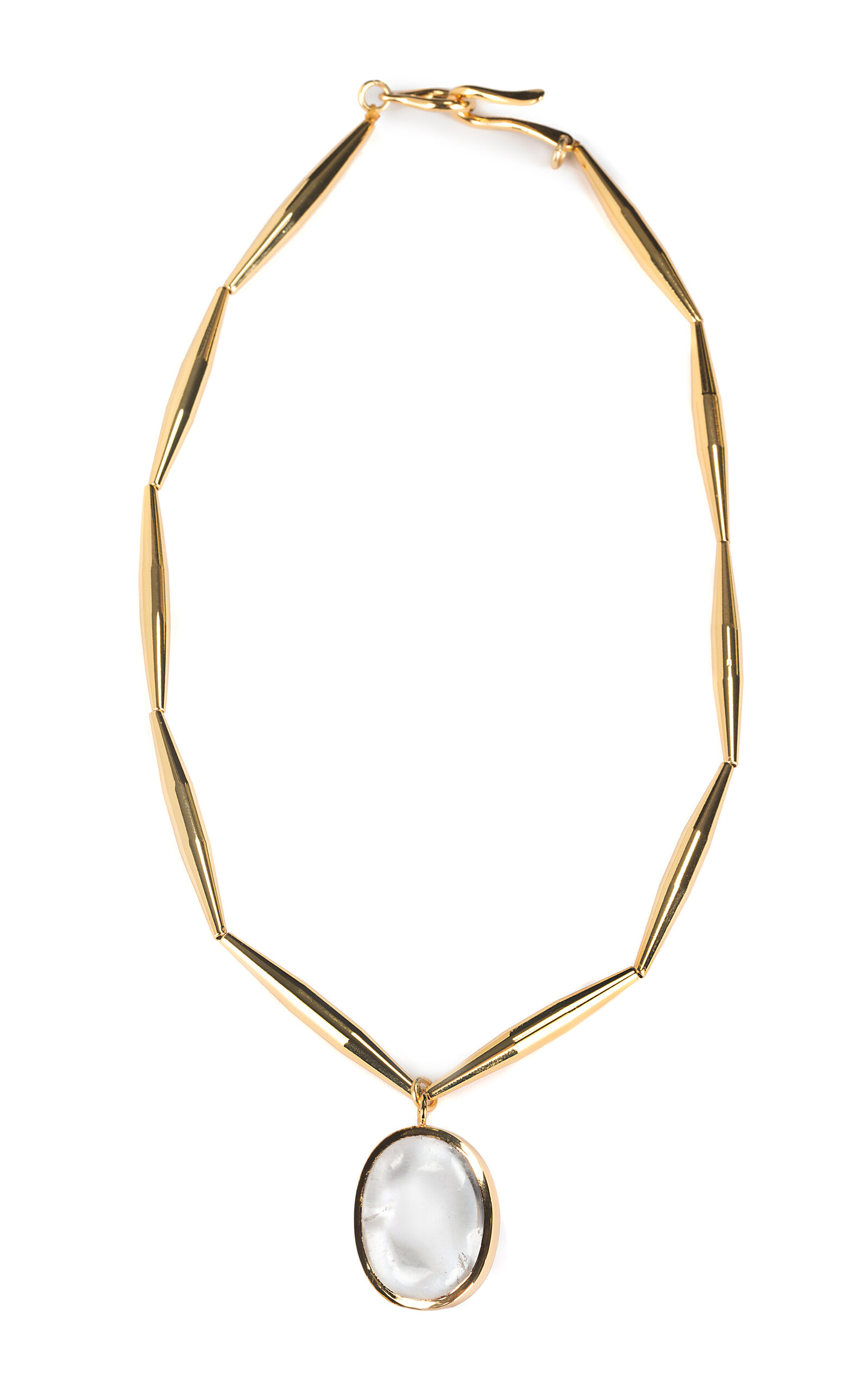 Lumia Theia 24k Gold-Plated Crystal Pendant Necklace