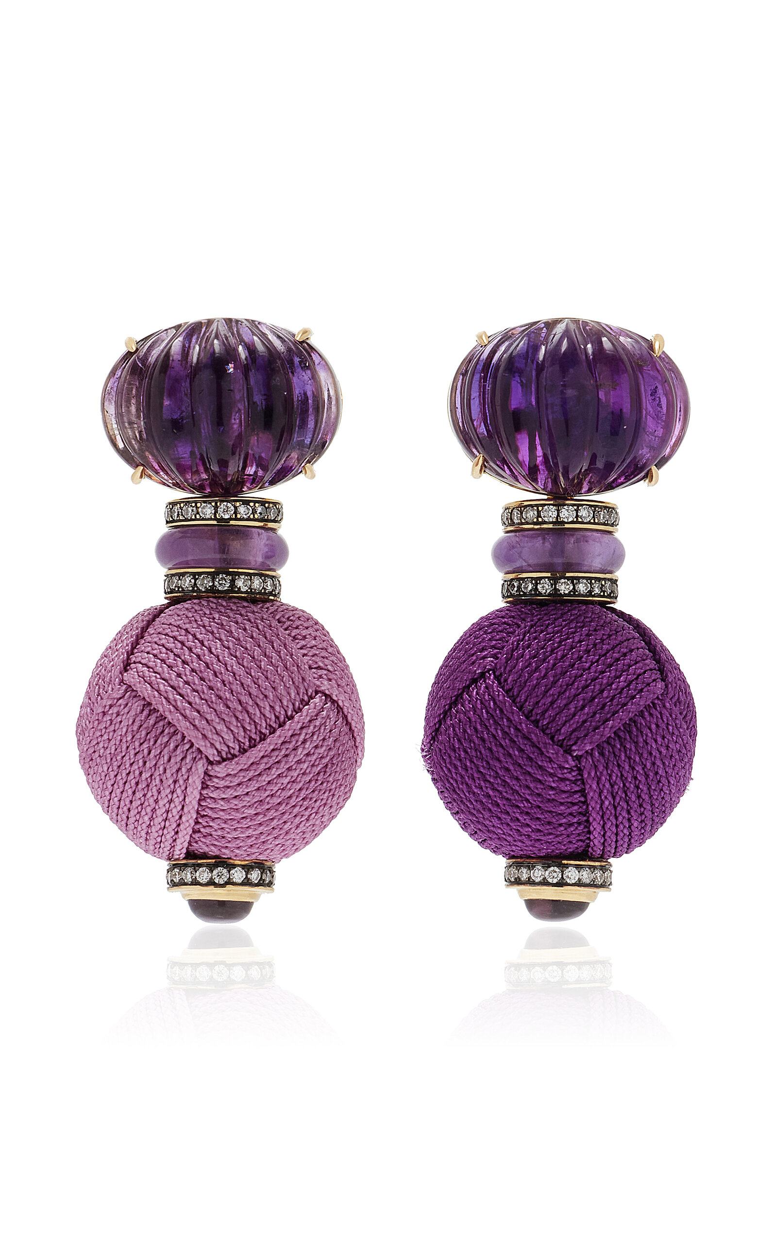 Sauer Yam Silk Amethyst Earrings - Purple - OS - Moda Operandi