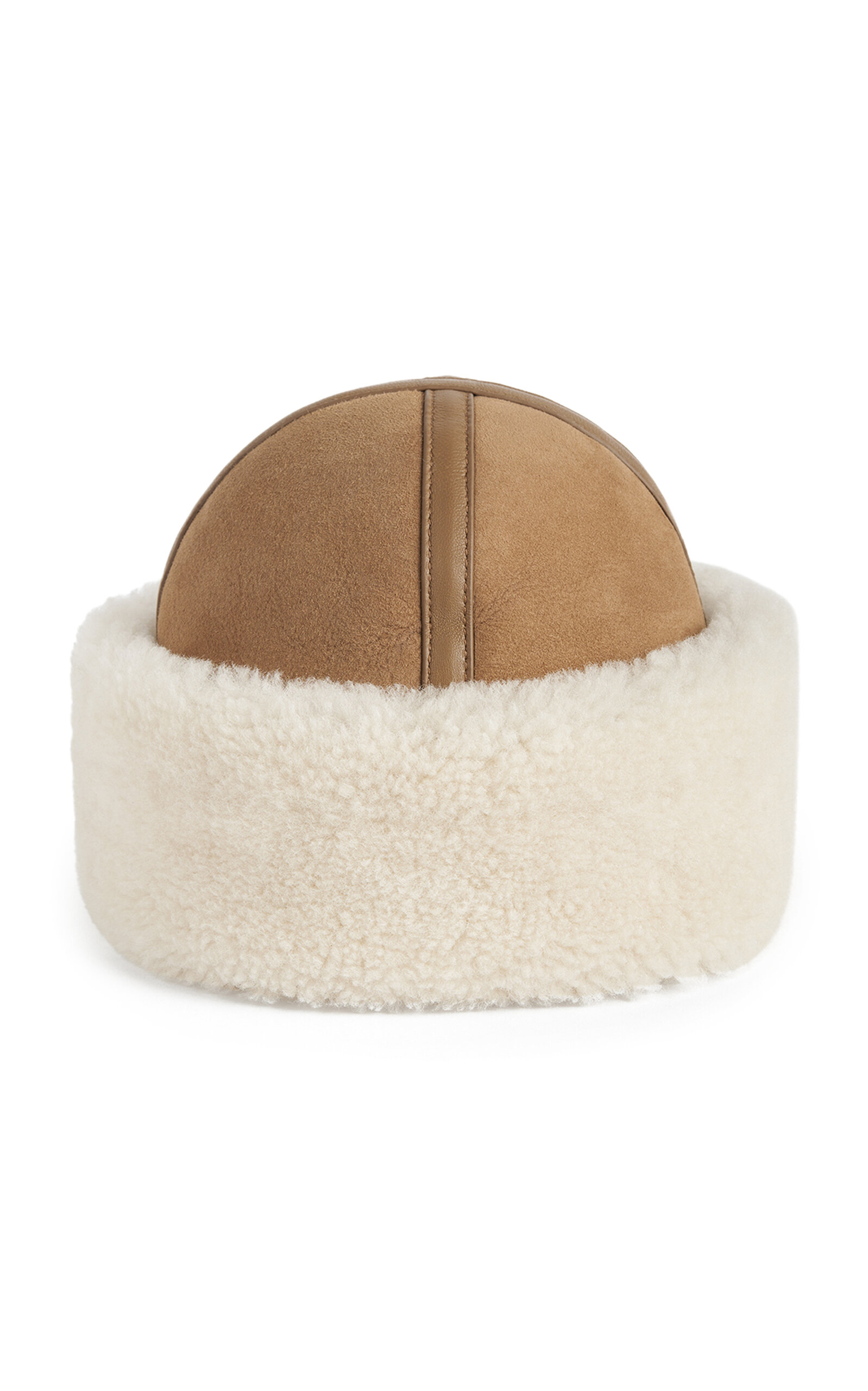 Toteme Shearling-Trimmed Suede Hat