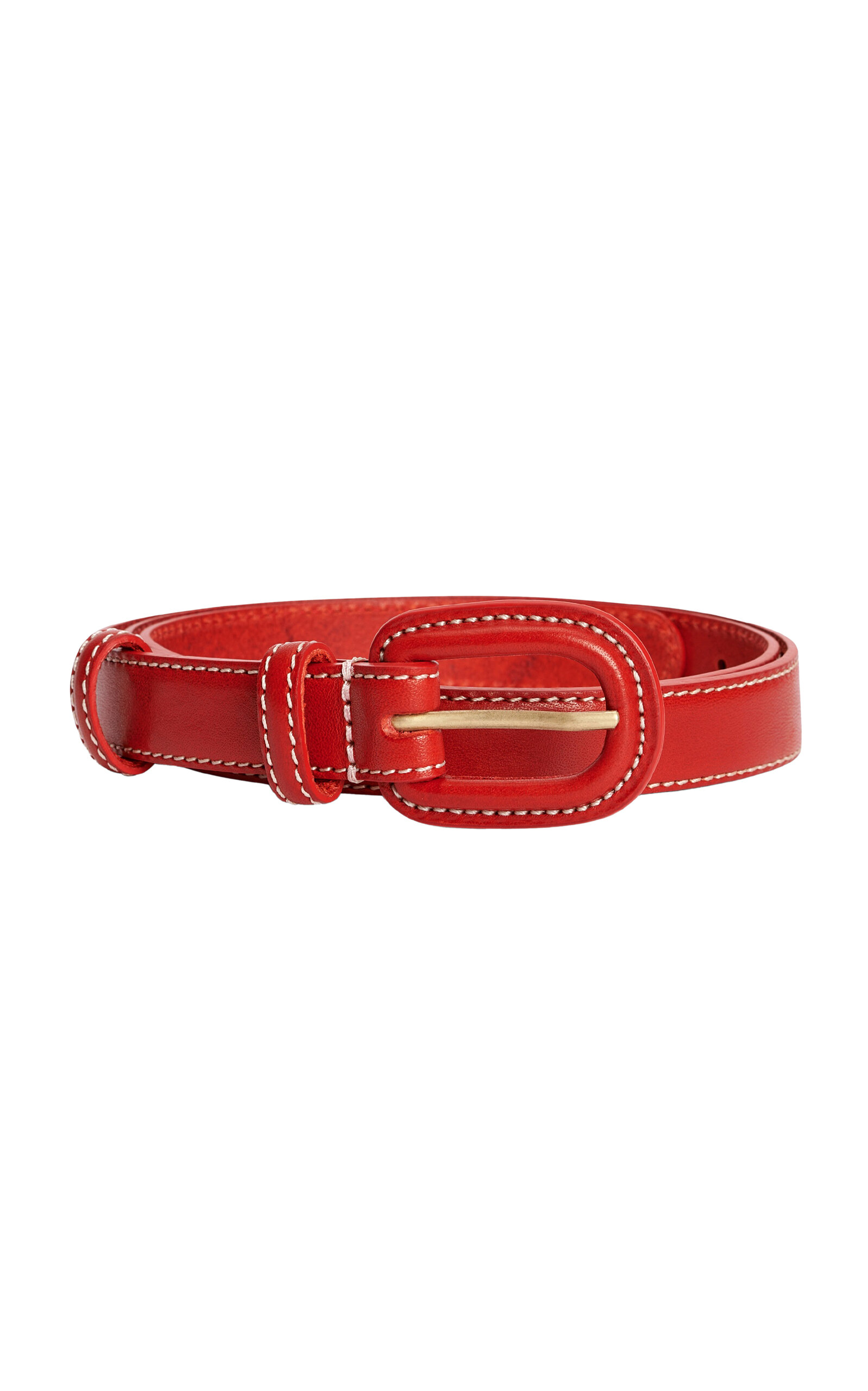 Shop By Malene Birger Salio Leather Belt In Red