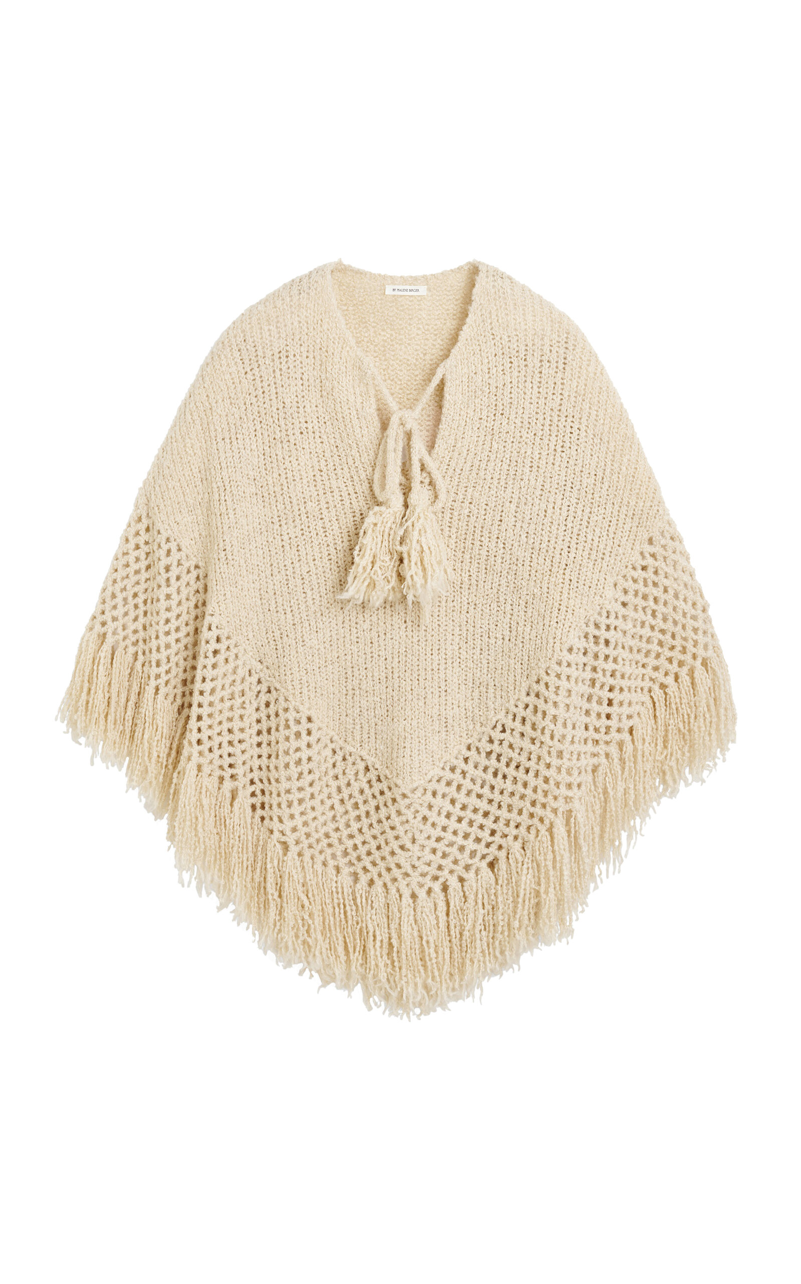 By Malene Birger Gintana Fringed Cotton-wool Cape In Brown