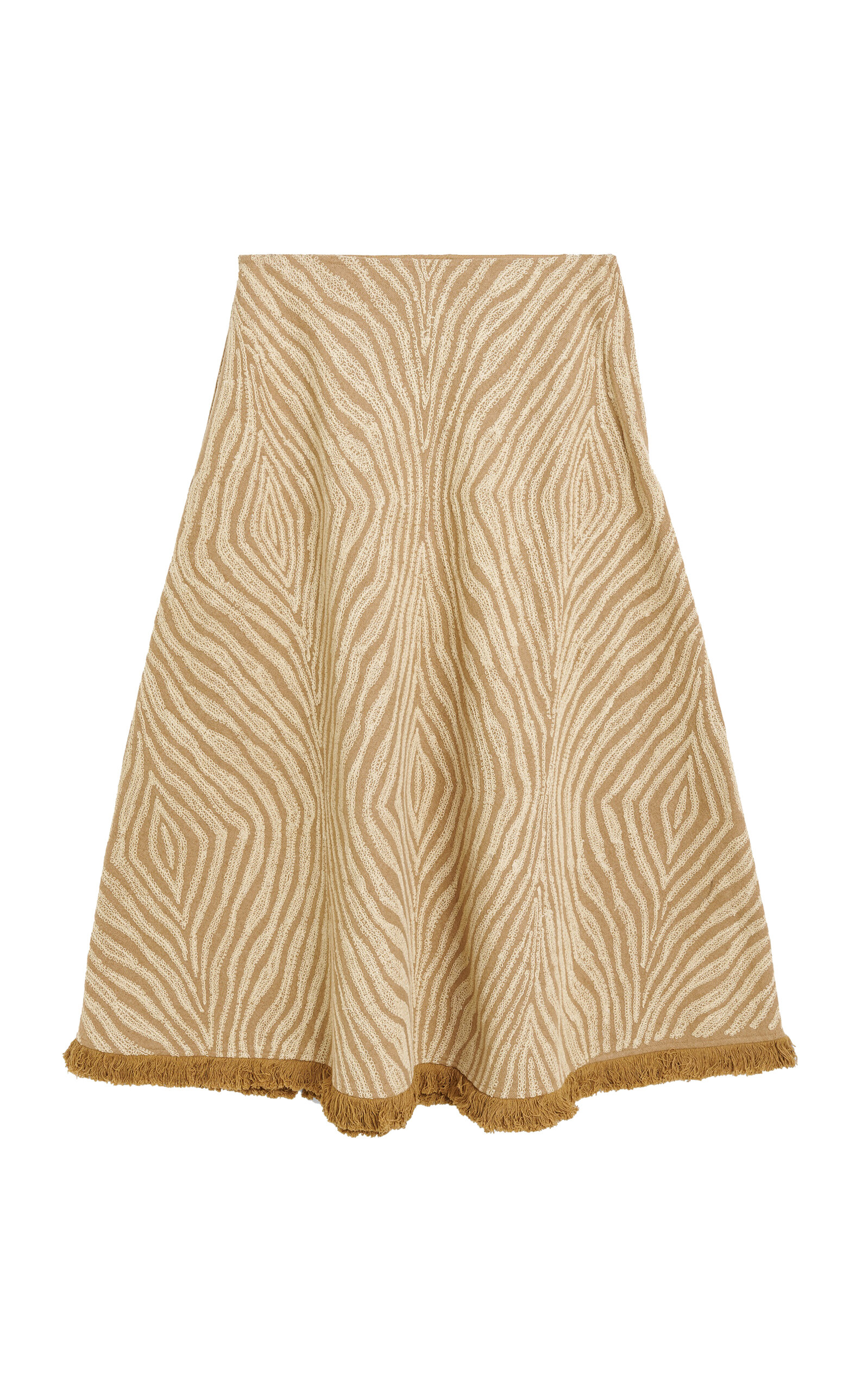 By Malene Birger Giabbo Animal-printed Cotton Midi Skirt In Neutral