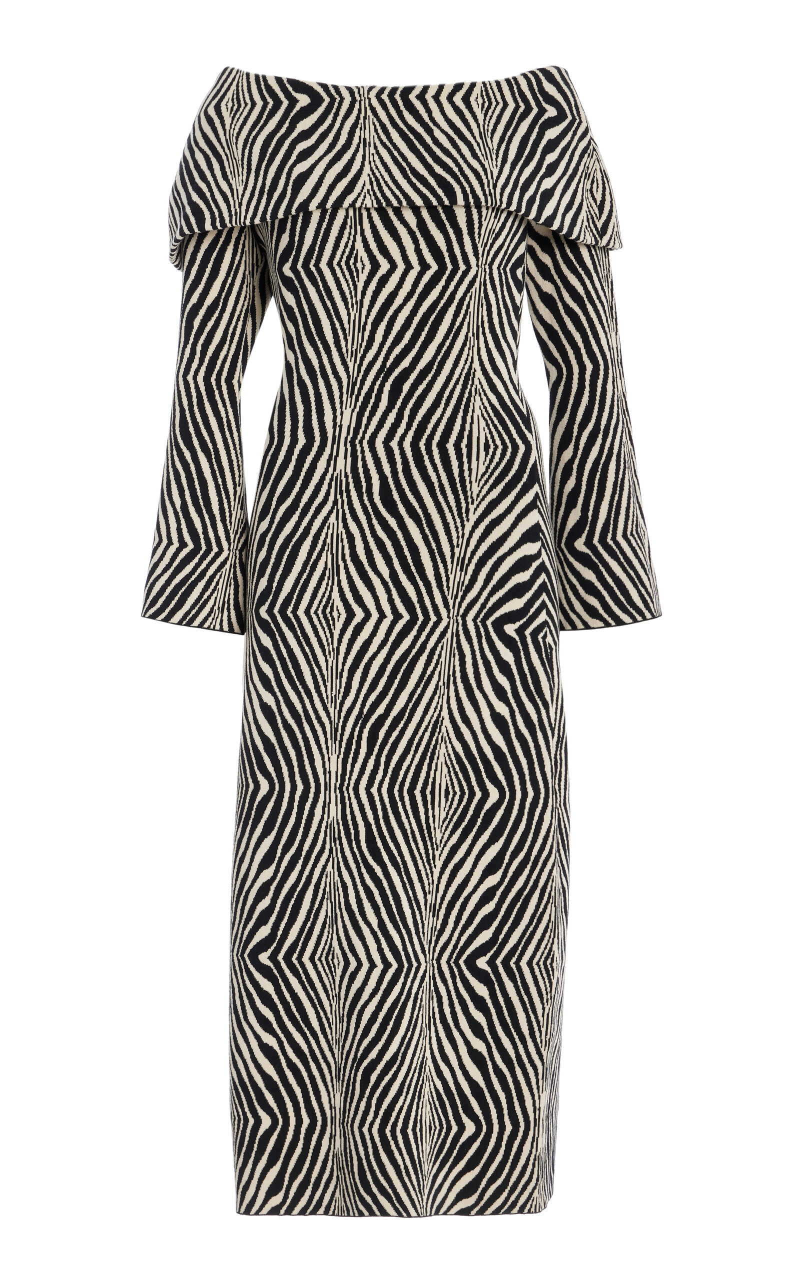 BY MALENE BIRGER BENNIE ZEBRA-PRINT OFF-THE-SHOULDER MAXI DRESS