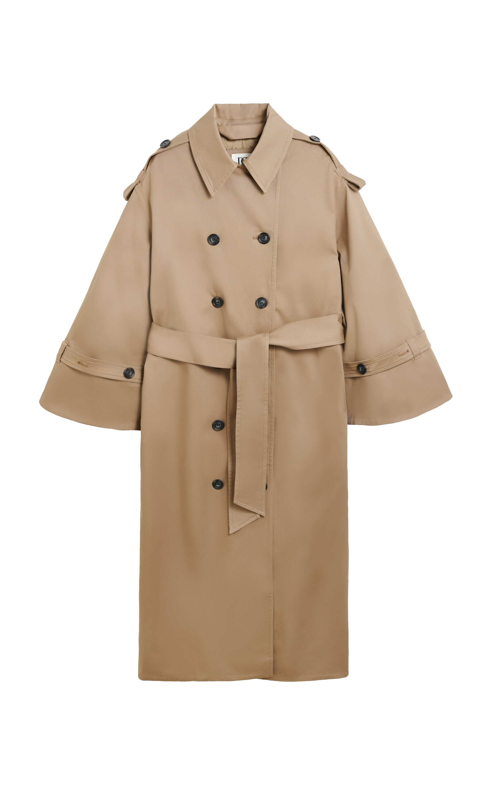 Shop By Malene Birger Alaya Organic Cotton-blend Trench Coat In Brown