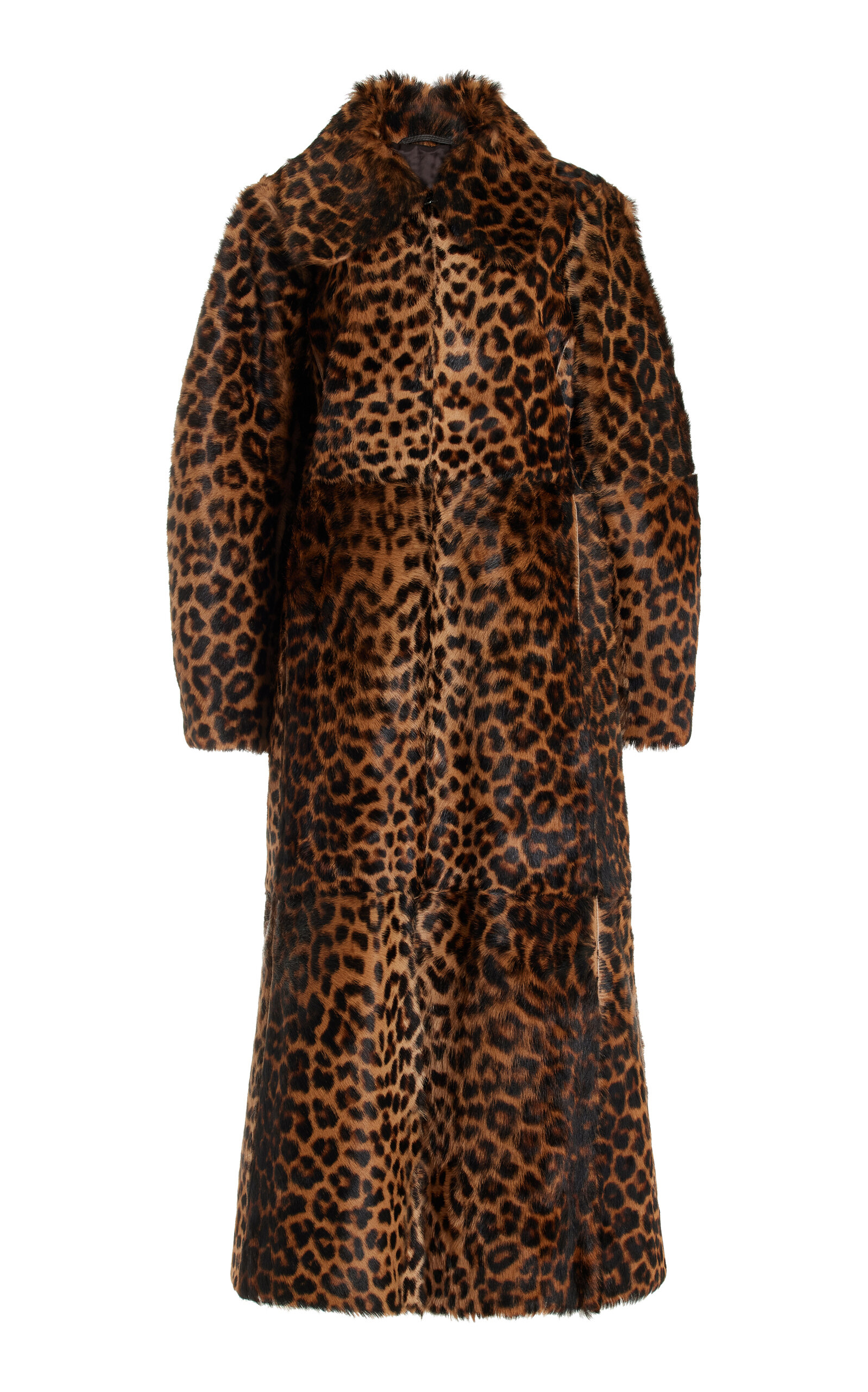 Rafaia Animal-Printed Calf Fur Coat