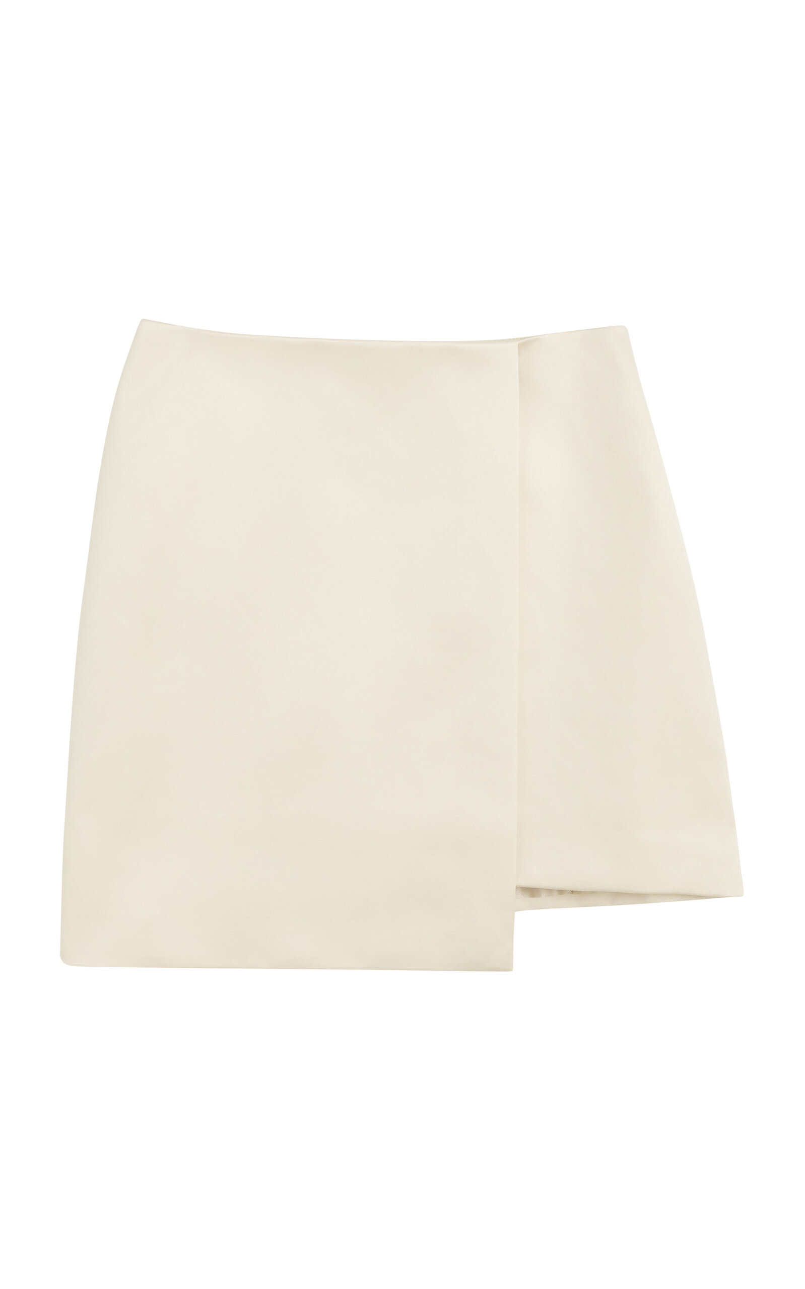 Shop By Malene Birger Raye Cotton-blend Mini Wrap Skirt In Ivory