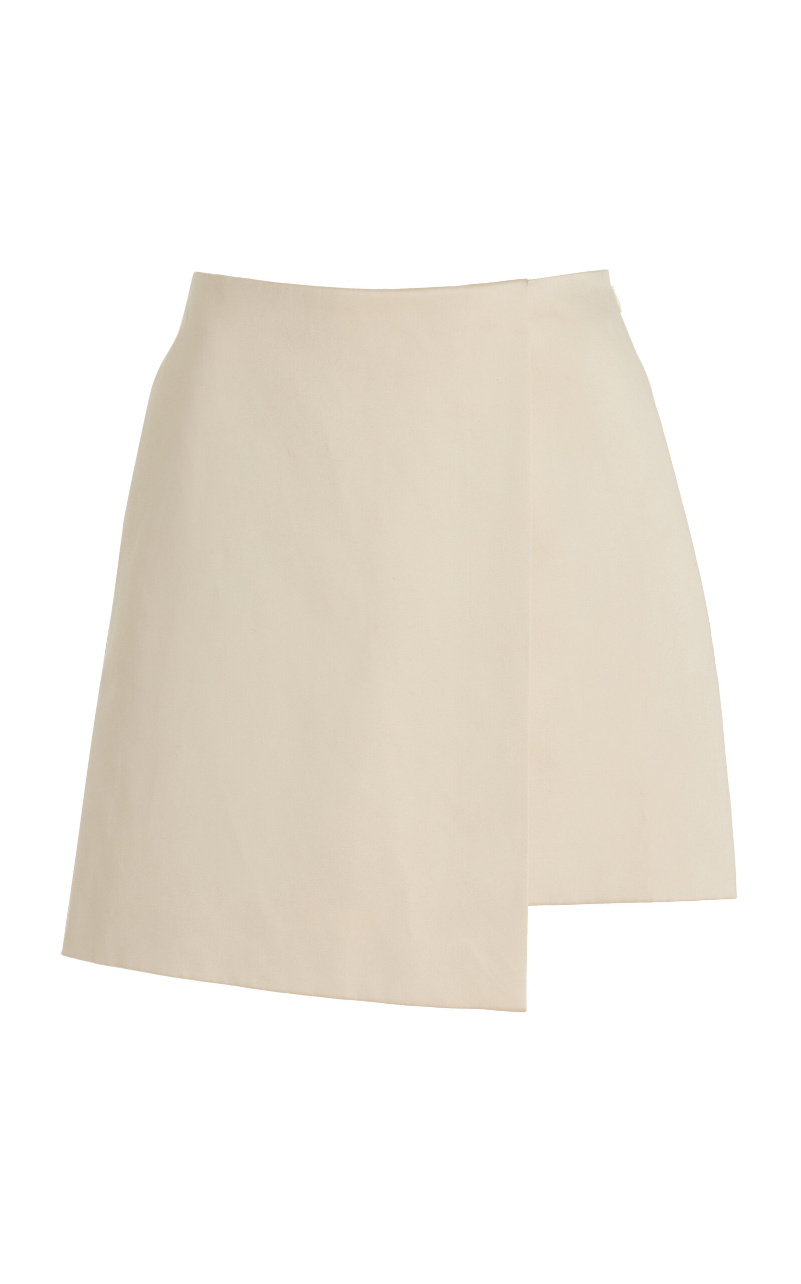 By Malene Birger Raye Cotton-blend Mini Wrap Skirt In Ivory