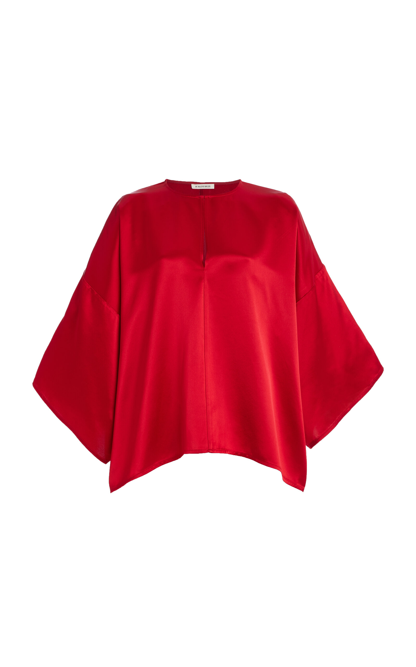 By Malene Birger Cicie Oversized Satin Top In Red