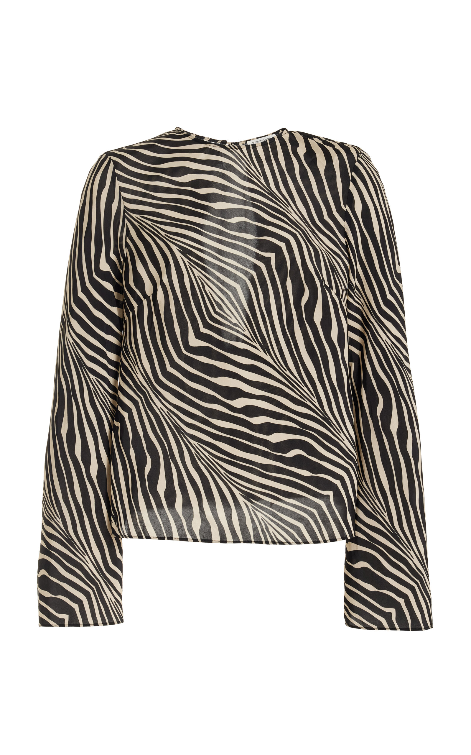 By Malene Birger Pricilla Zebra-Print Silk-Blend Top - Animal