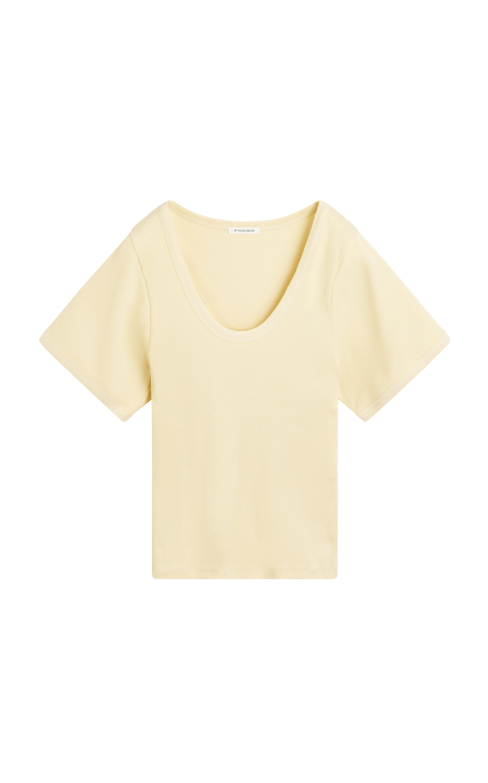 By Malene Birger Lunai Stretch-organic Cotton T-shirt In Yellow