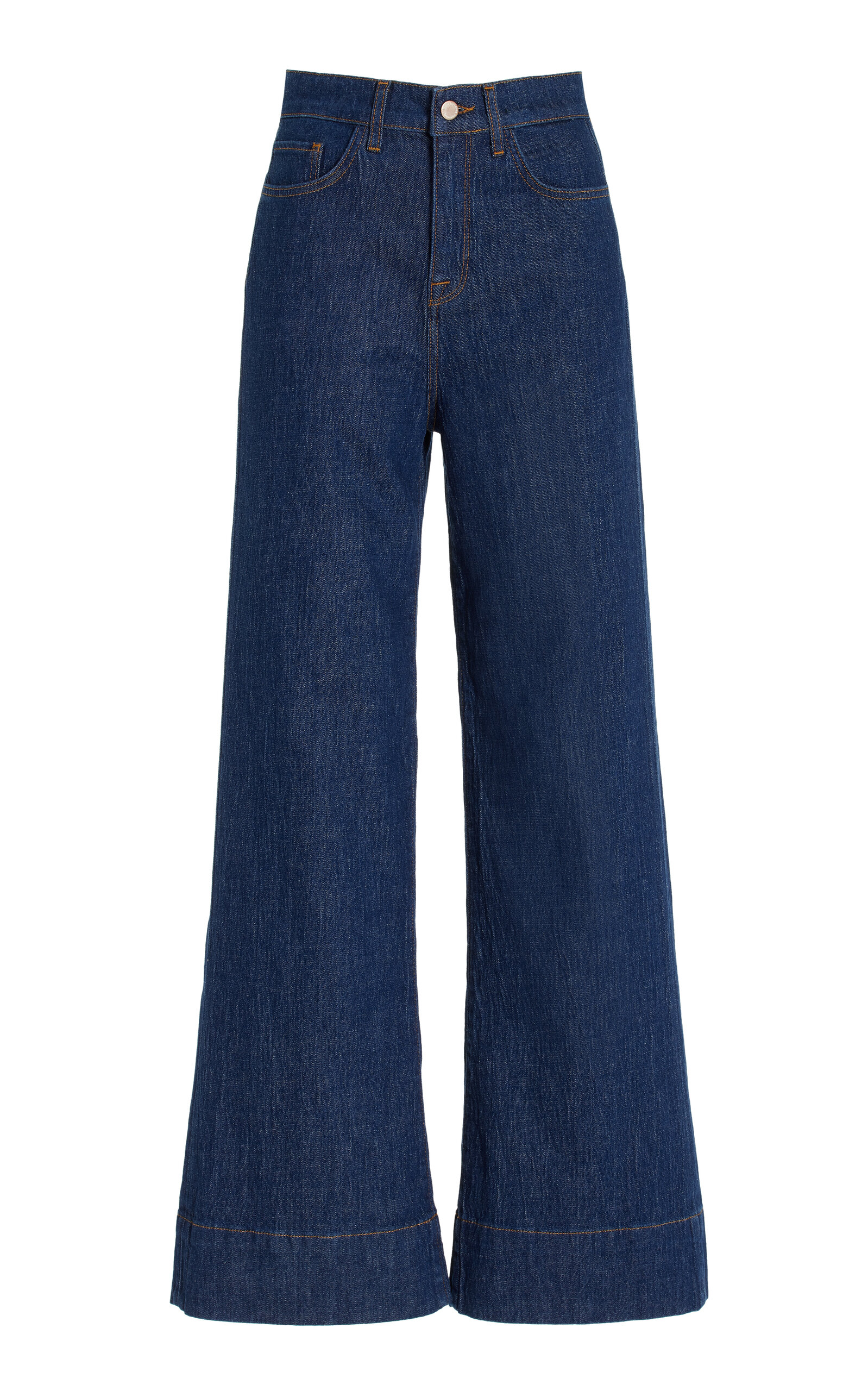 Triarchy Ms. Onassis High-Rise Wide-Leg Jeans - Blue