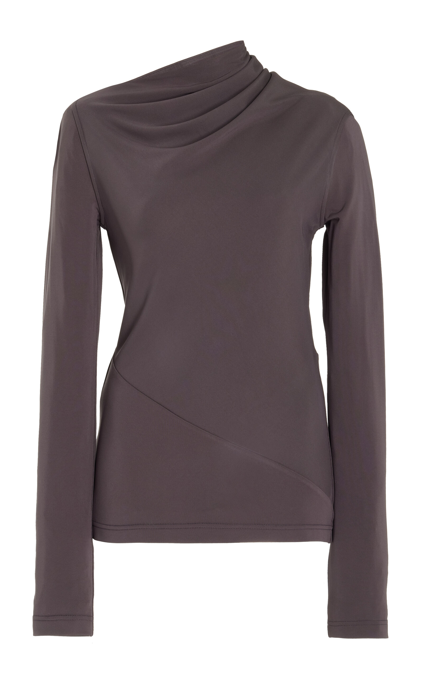 Toteme Draped Jersey Top - Grey - Women's Clothing