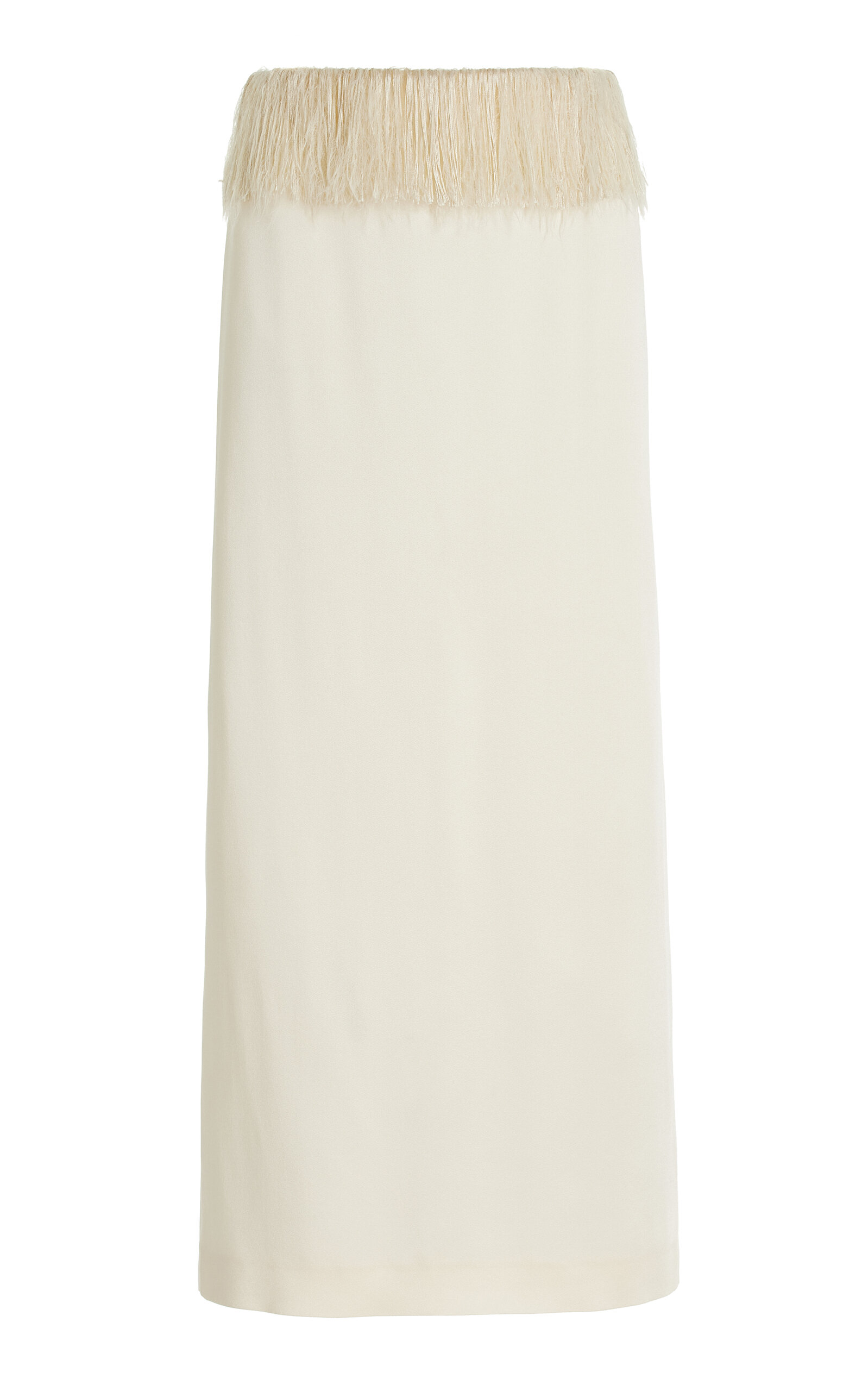 Totême Fringe Skirt Macadamia In Ivory