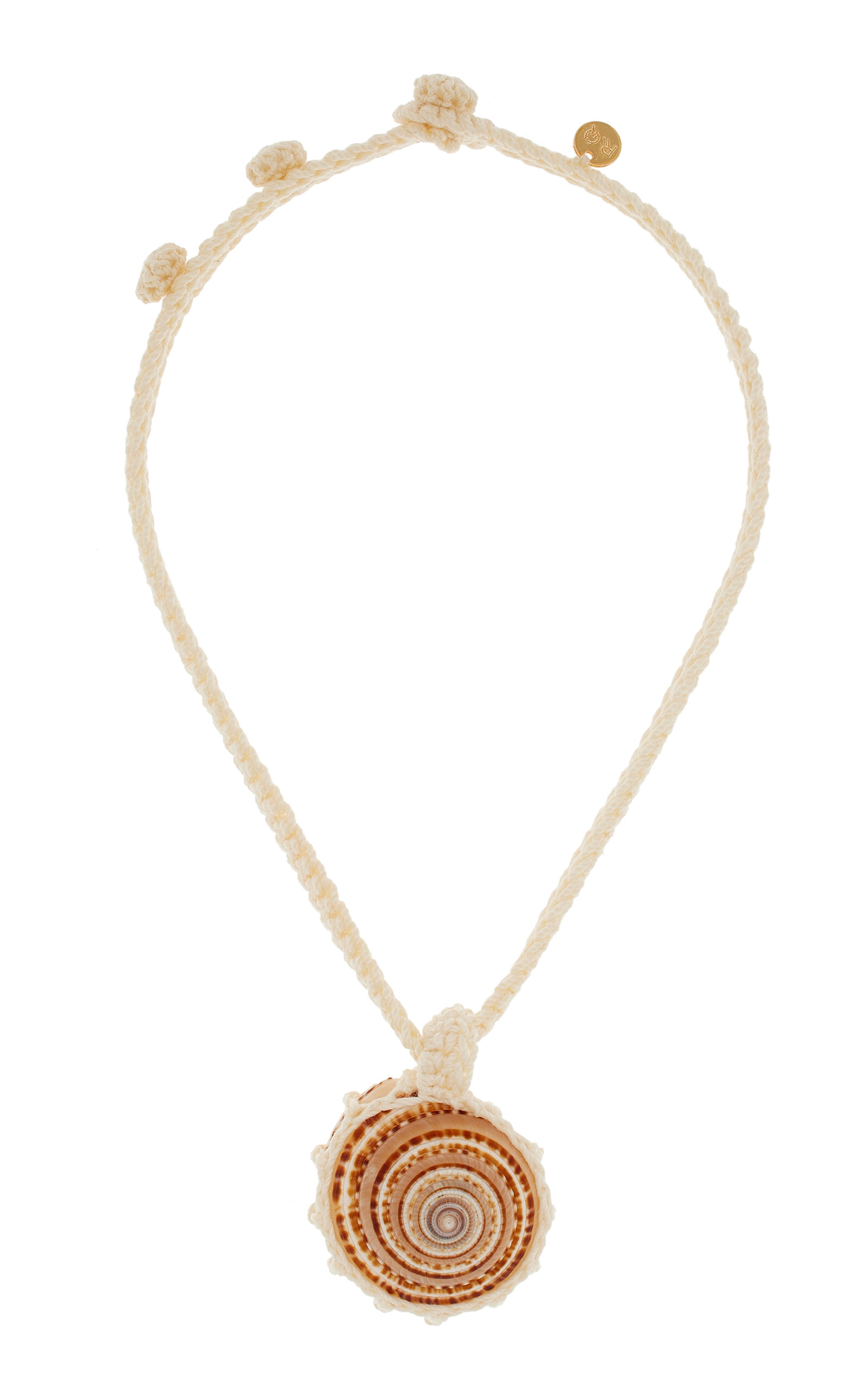 RENATA.Q Sundi Crocheted Seashell Necklace - Neutral - OS - Moda Operandi