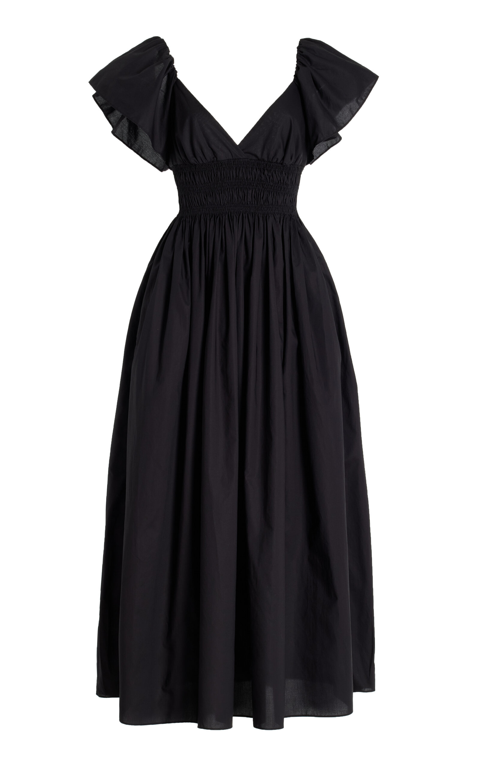 Matteau Cotton Midi Dress - Black