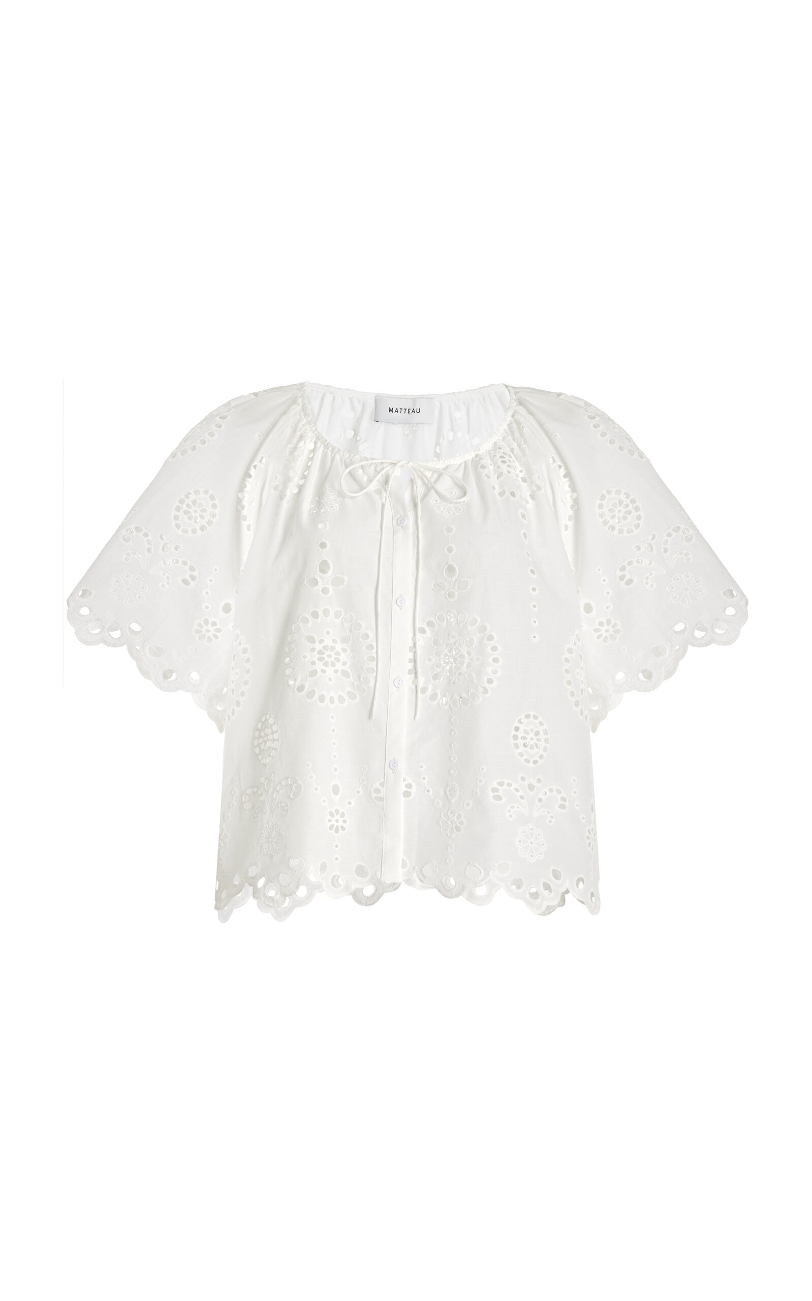 MATTEAU BRODERIE ANGLAISE COTTON BLOUSE