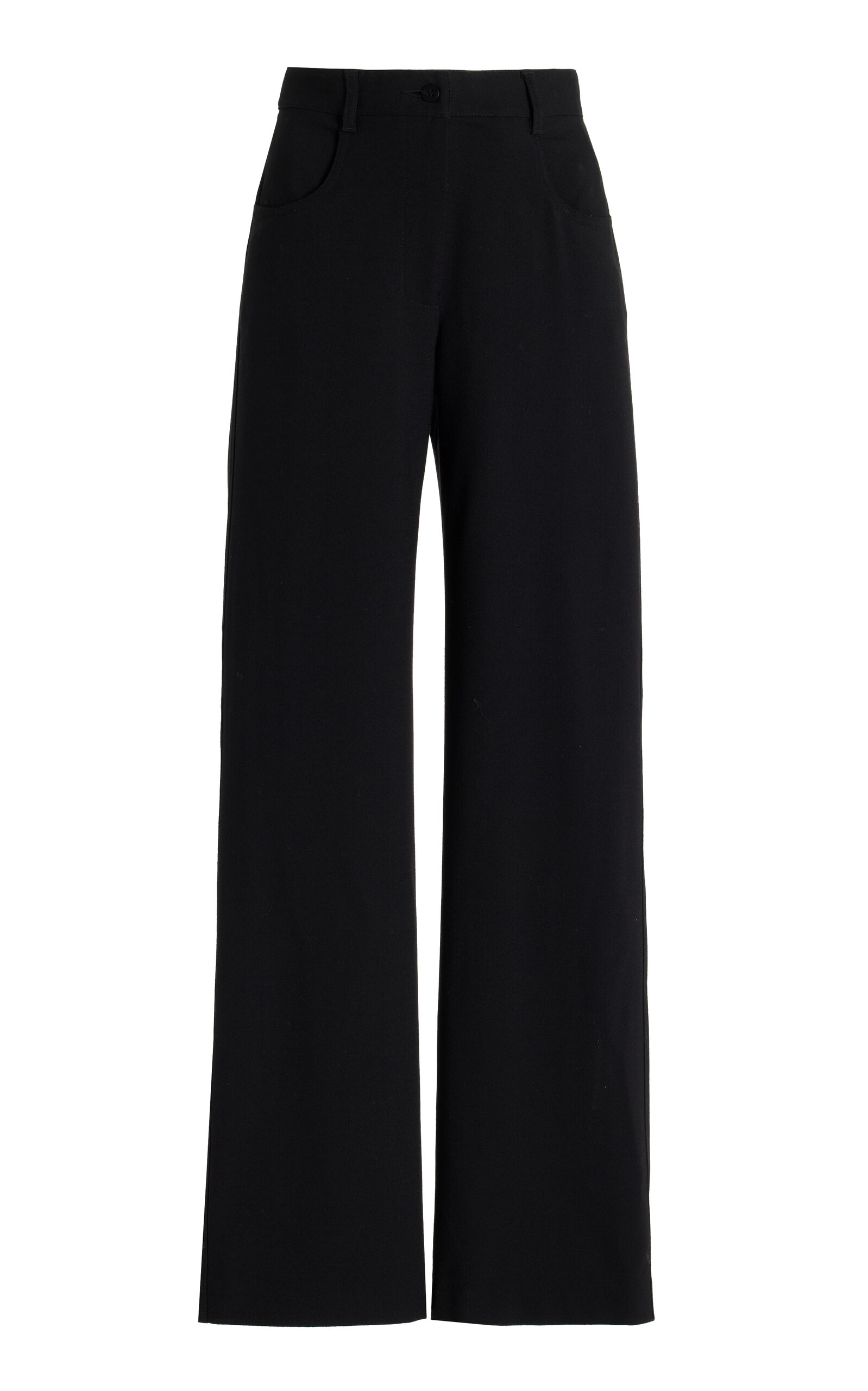 Matteau Stretch-Wool Crepe Pants - Black