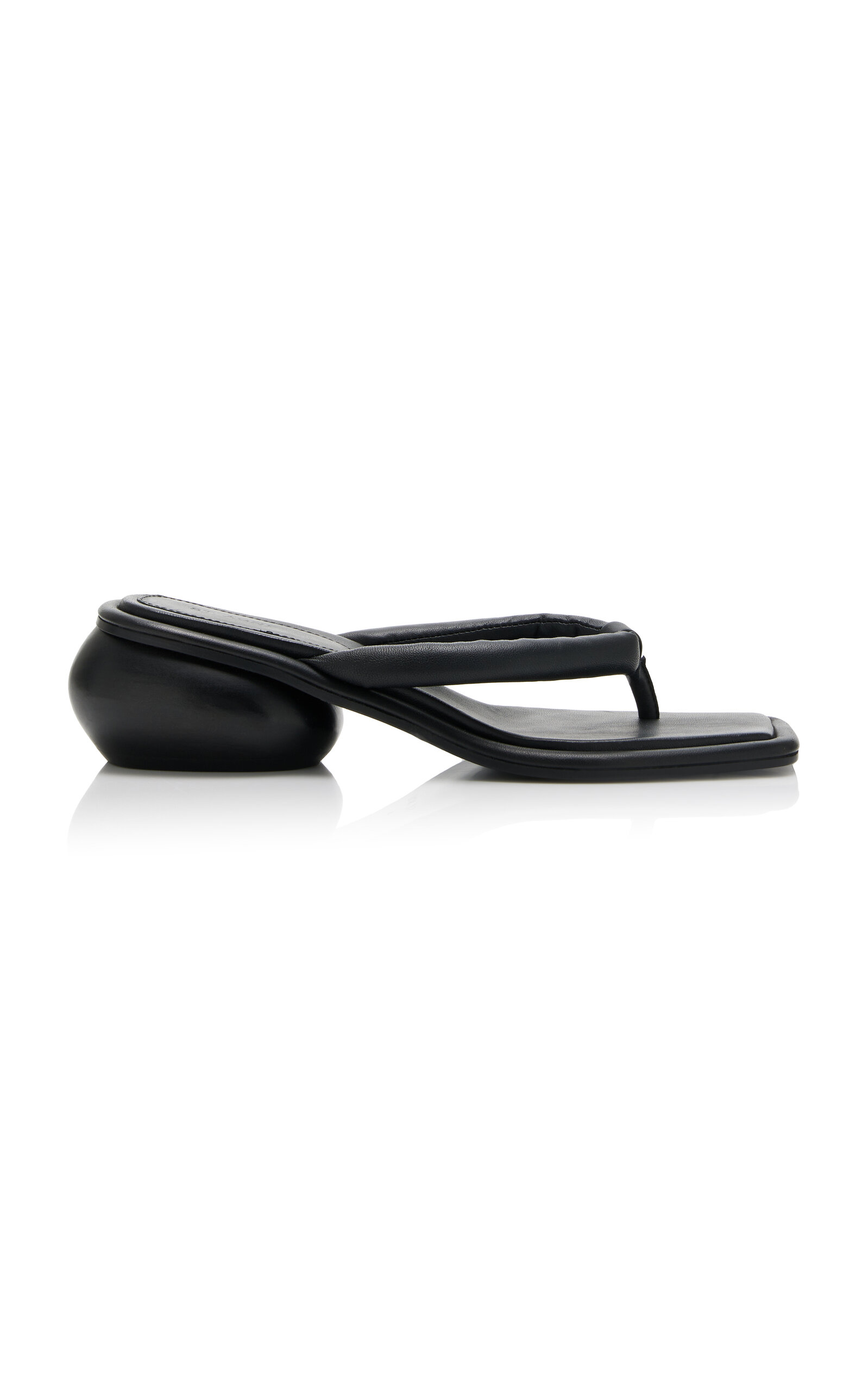 St. Agni Leather Sandals - Black