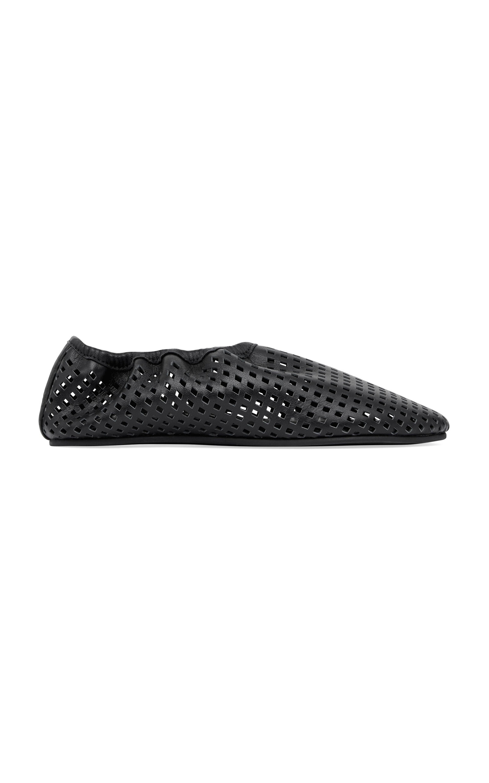 Perforated Leather Ballet Flats