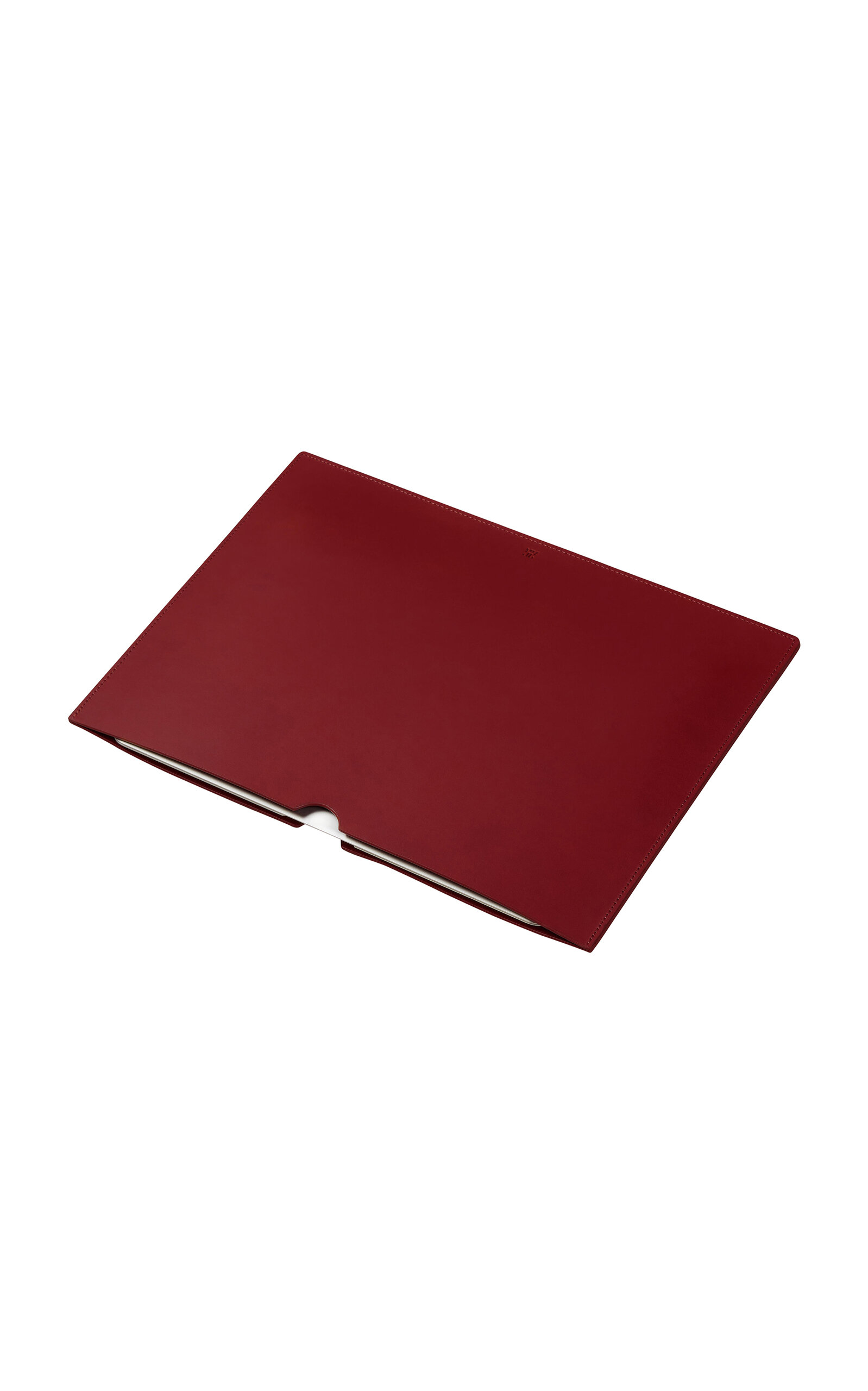 Paradise Row Leather Laptop Sleeve In Red