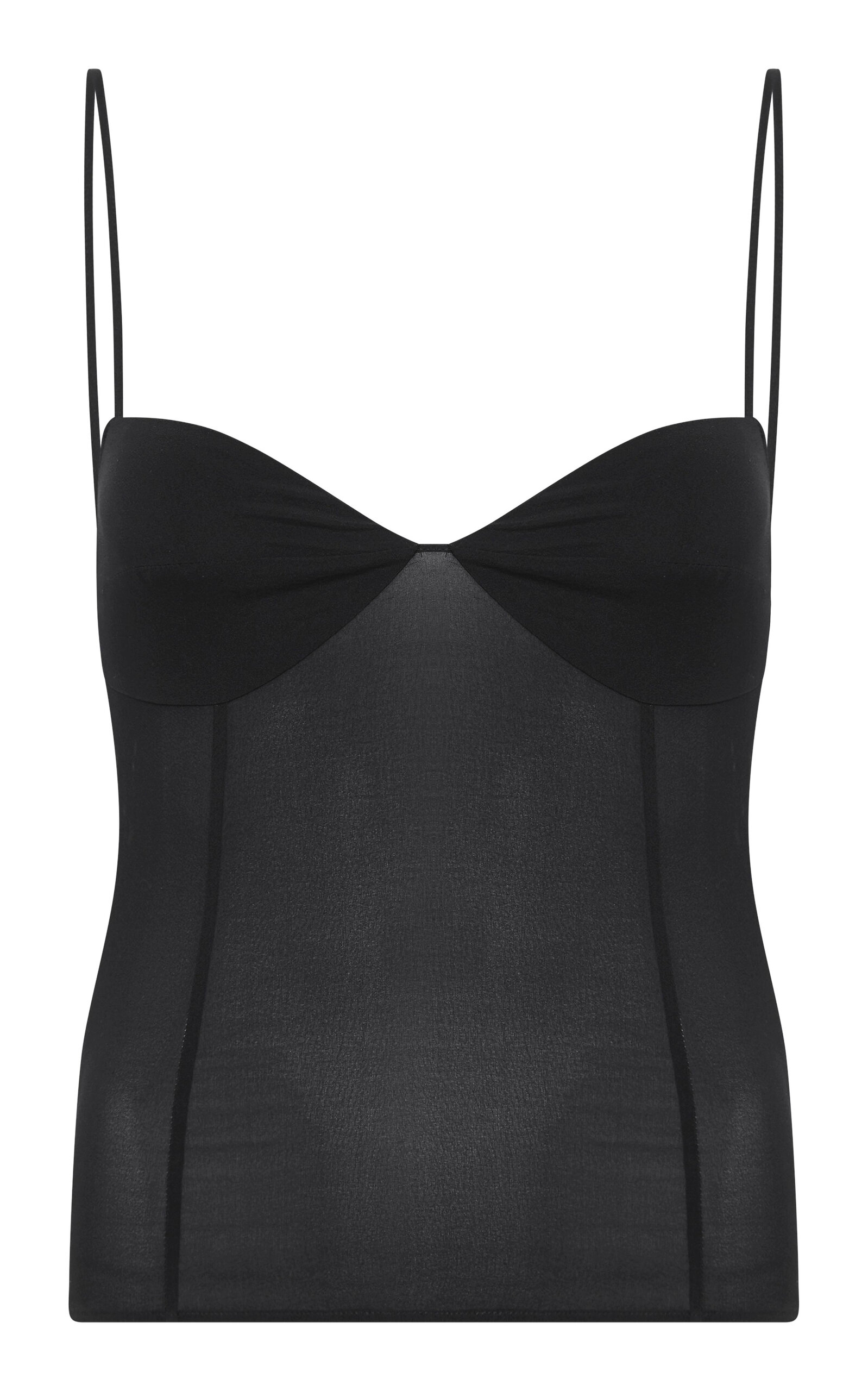 St. Agni Stretch-Silk Camisole Top - Black - XS