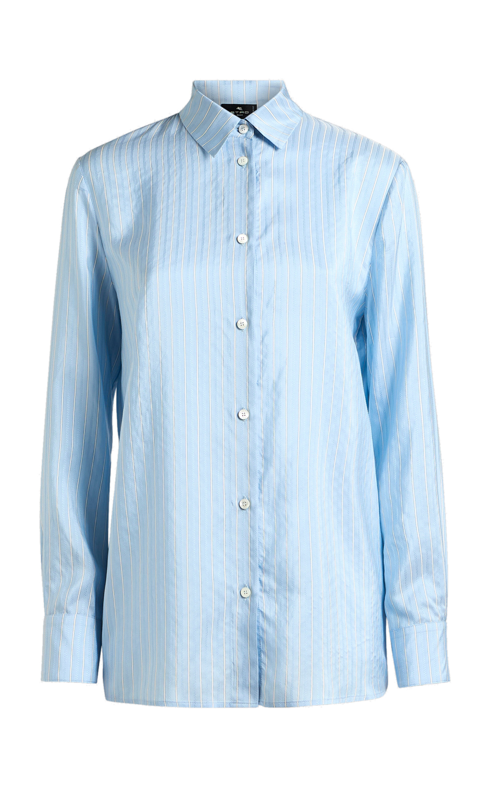 Etro Striped Silk Shirt In Multi