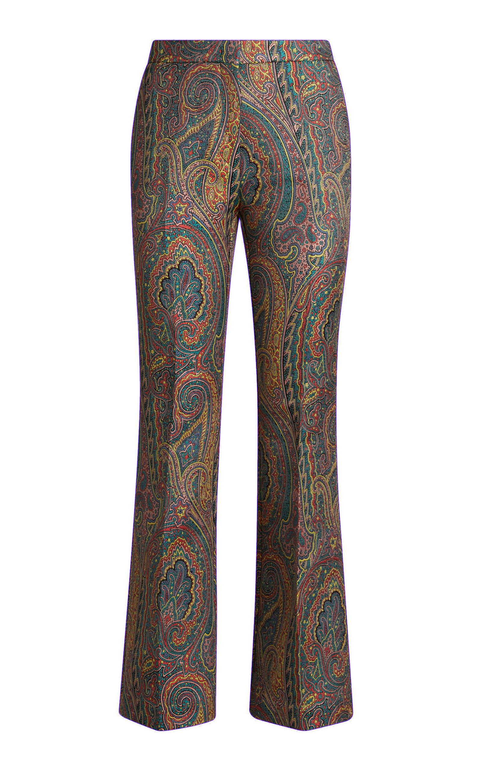 ETRO PRINTED CREPE STRAIGHT-LEG PANTS