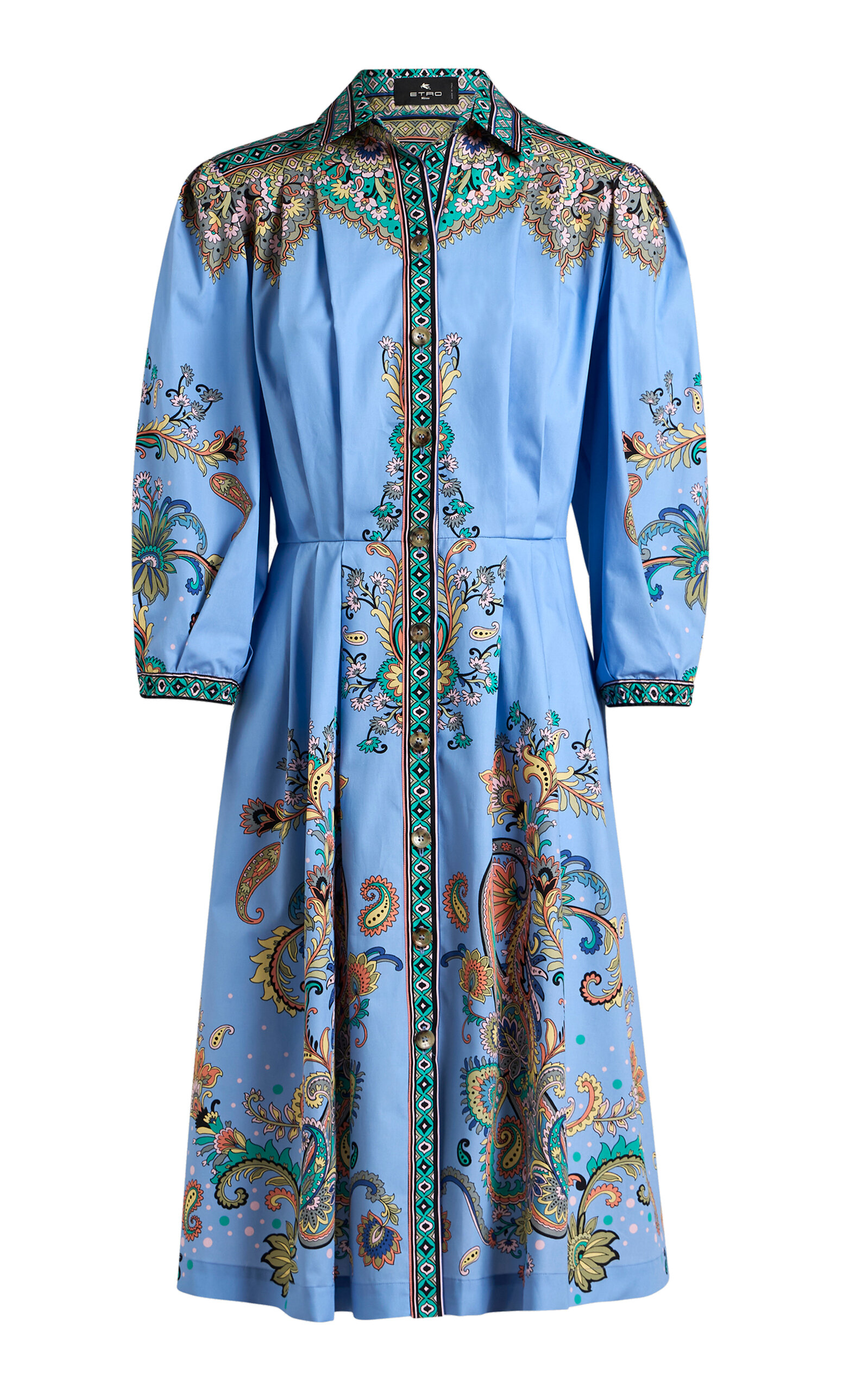 Etro Paisley-jacquard Knee-length Shirt Dress