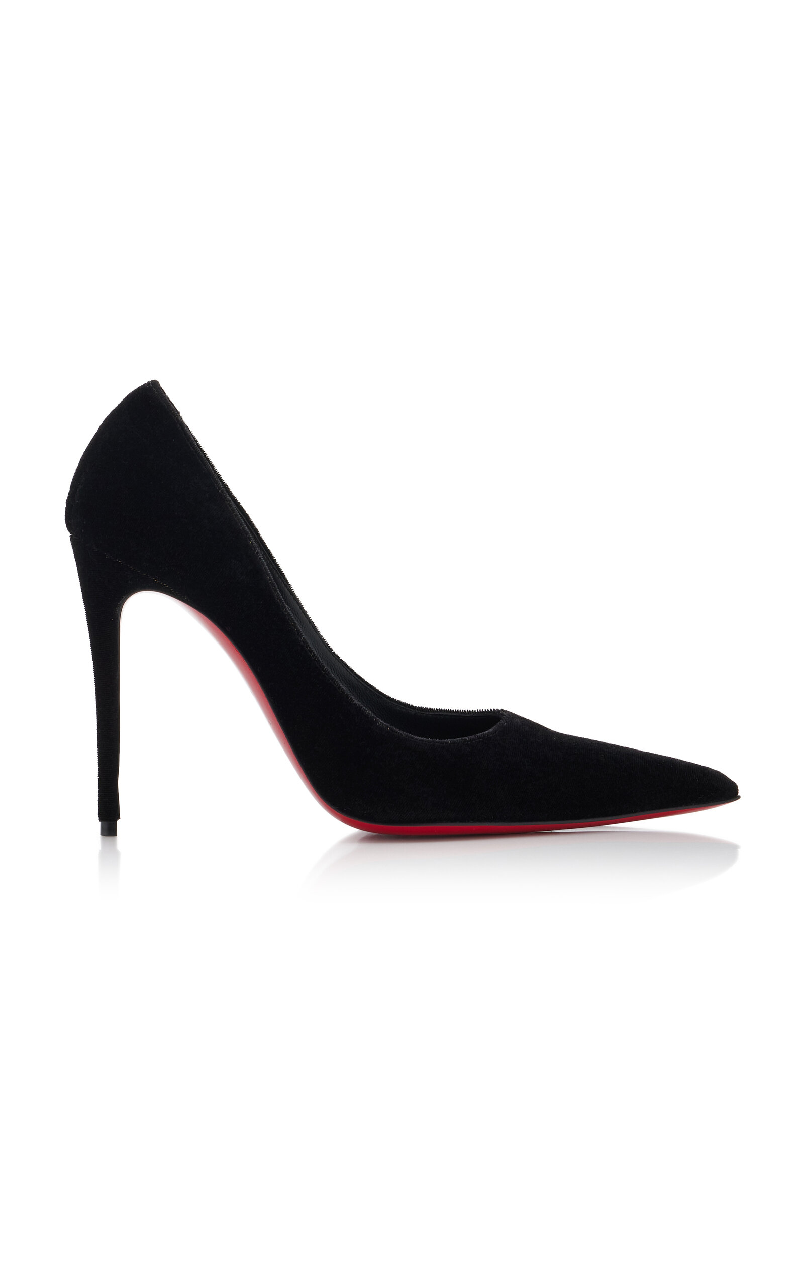 Christian Louboutin Kate Max 100mm Veau Velours Pumps In Black