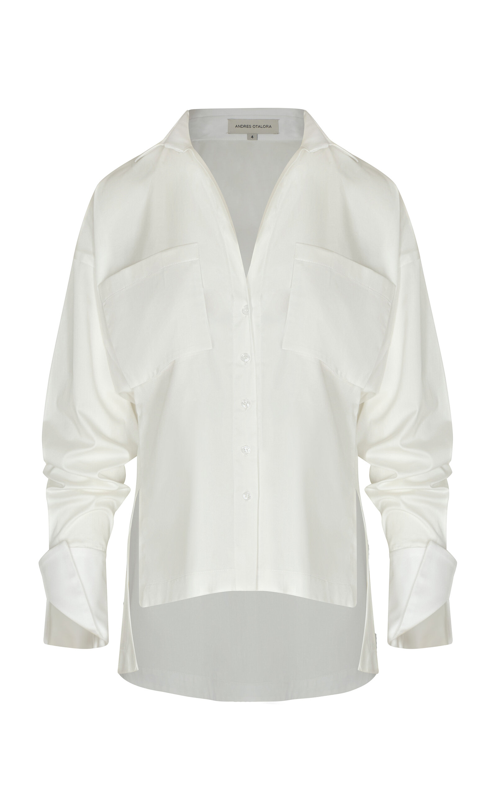 Andres Otalora Pura Vanidad Pocket-Detailed Cotton Poplin Shirt - Off-White