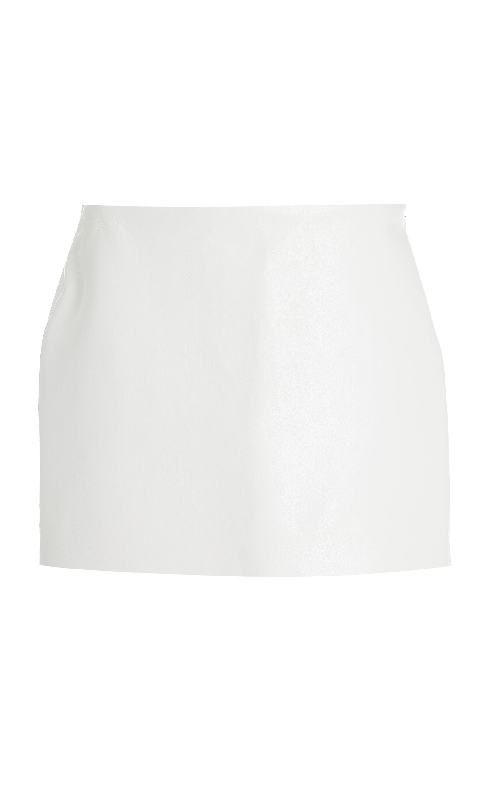 Agolde Agda Leather Mini Skirt - White