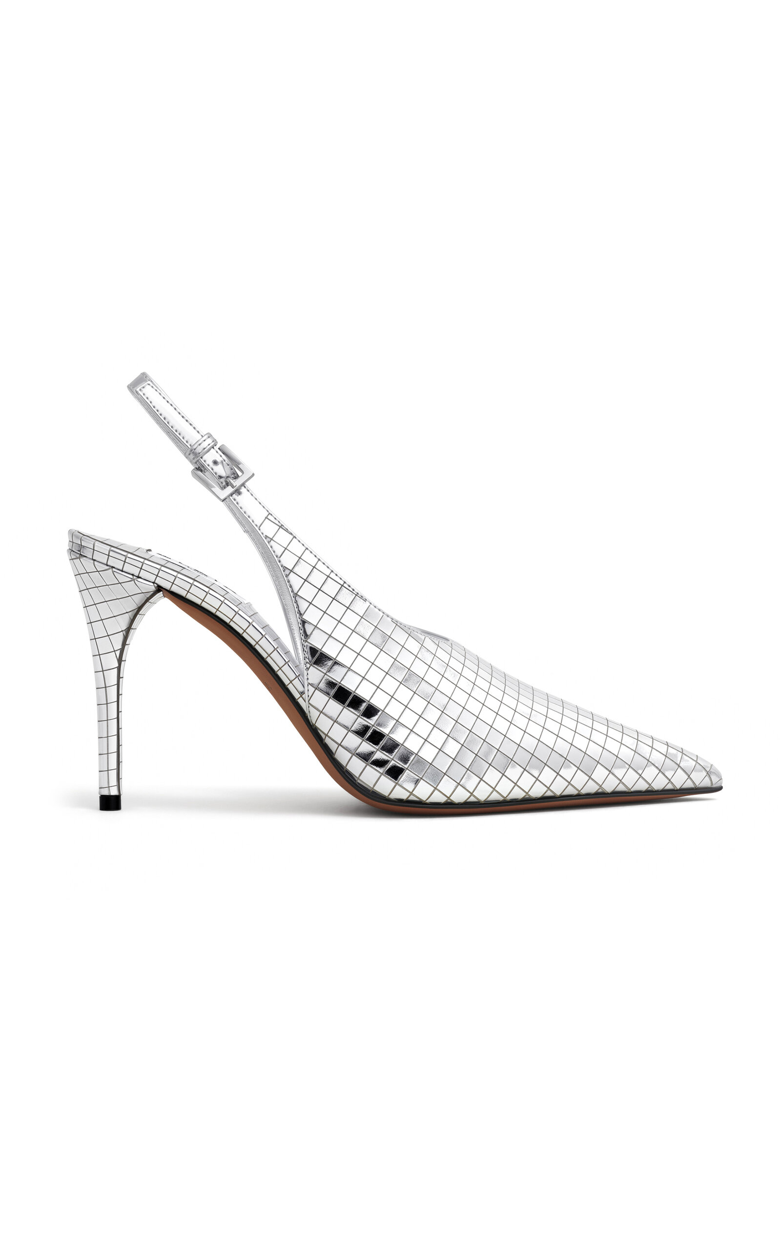 ALAÏA Metallic Leather Slingback Pumps - Women's Shoes