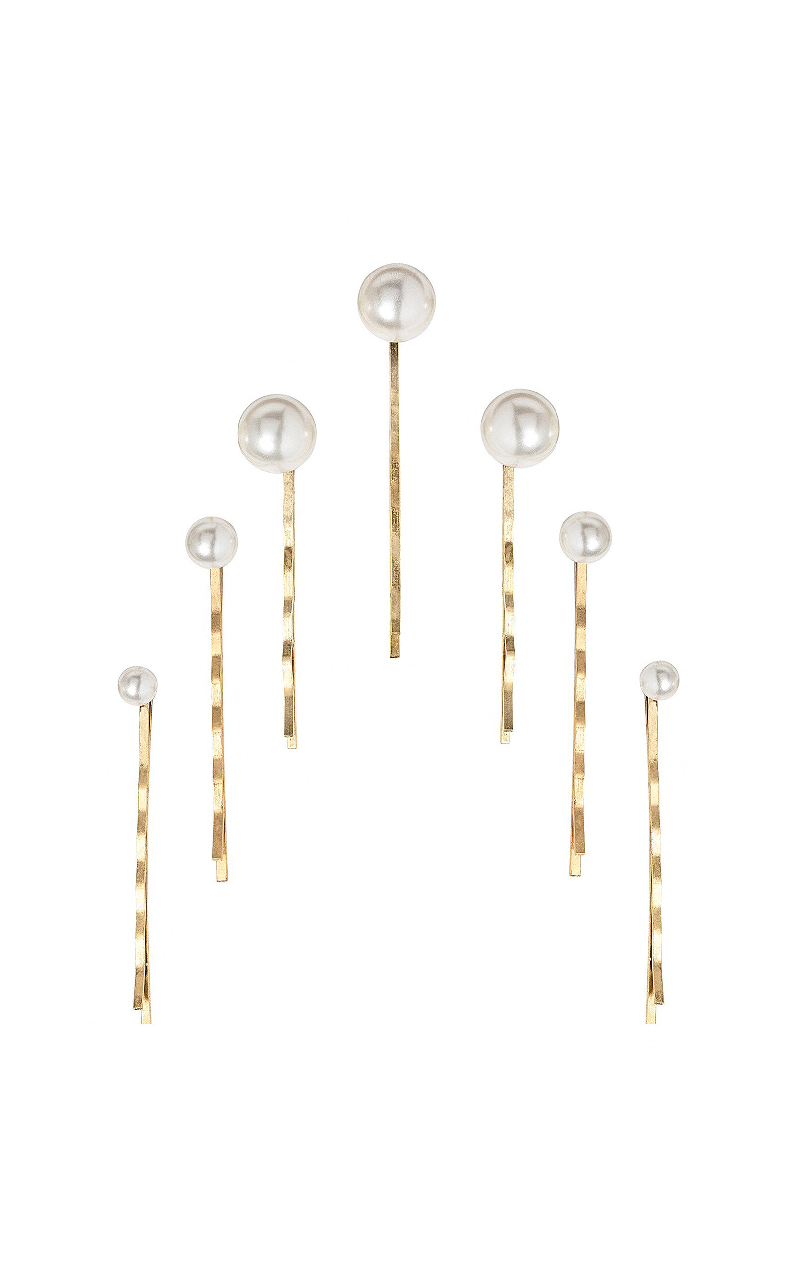 Jennifer Behr Set-Of-Seven Pearl Hairpins - Moda Operandi