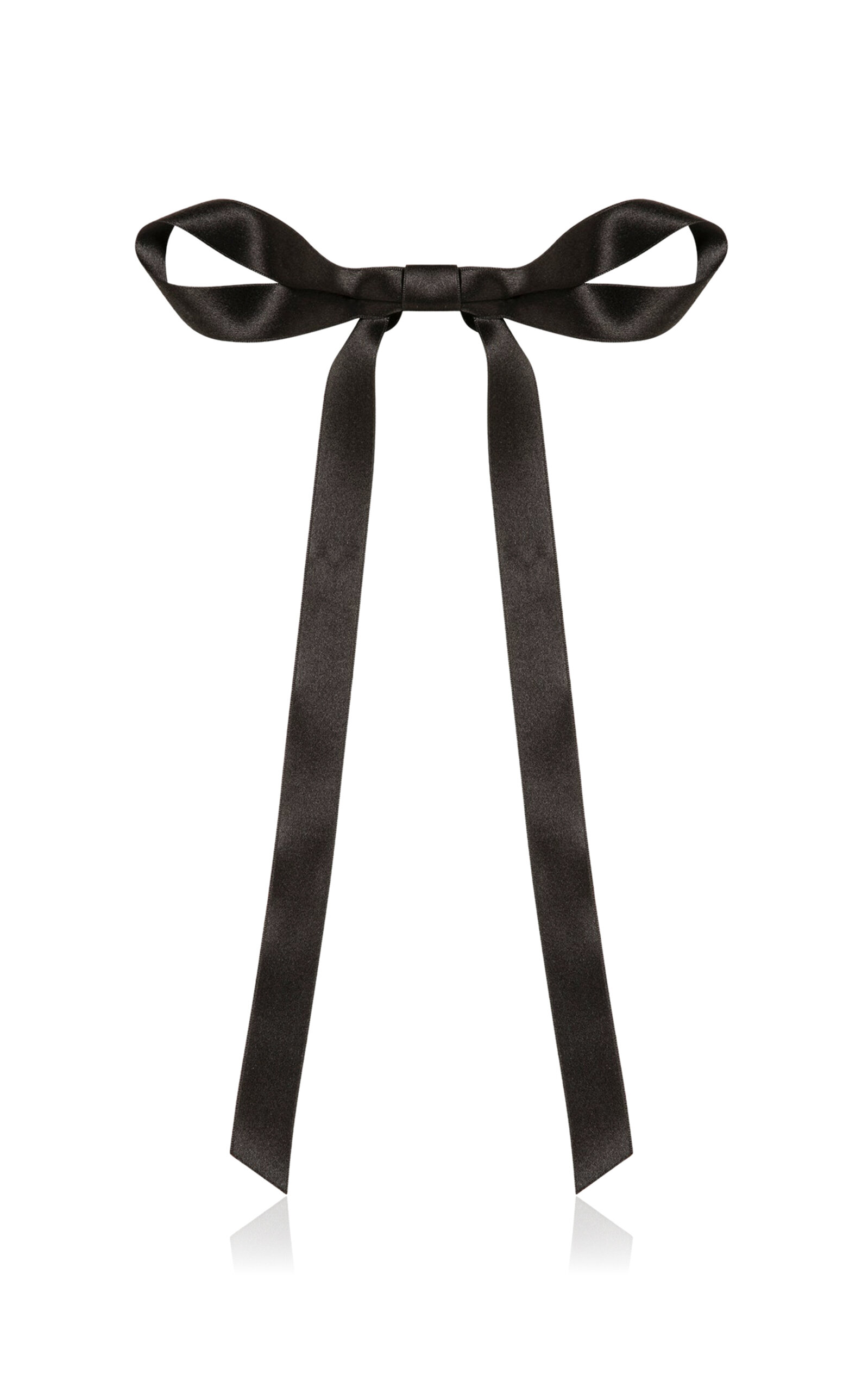Jennifer Behr Gretta Silk Bow Barrette In Black
