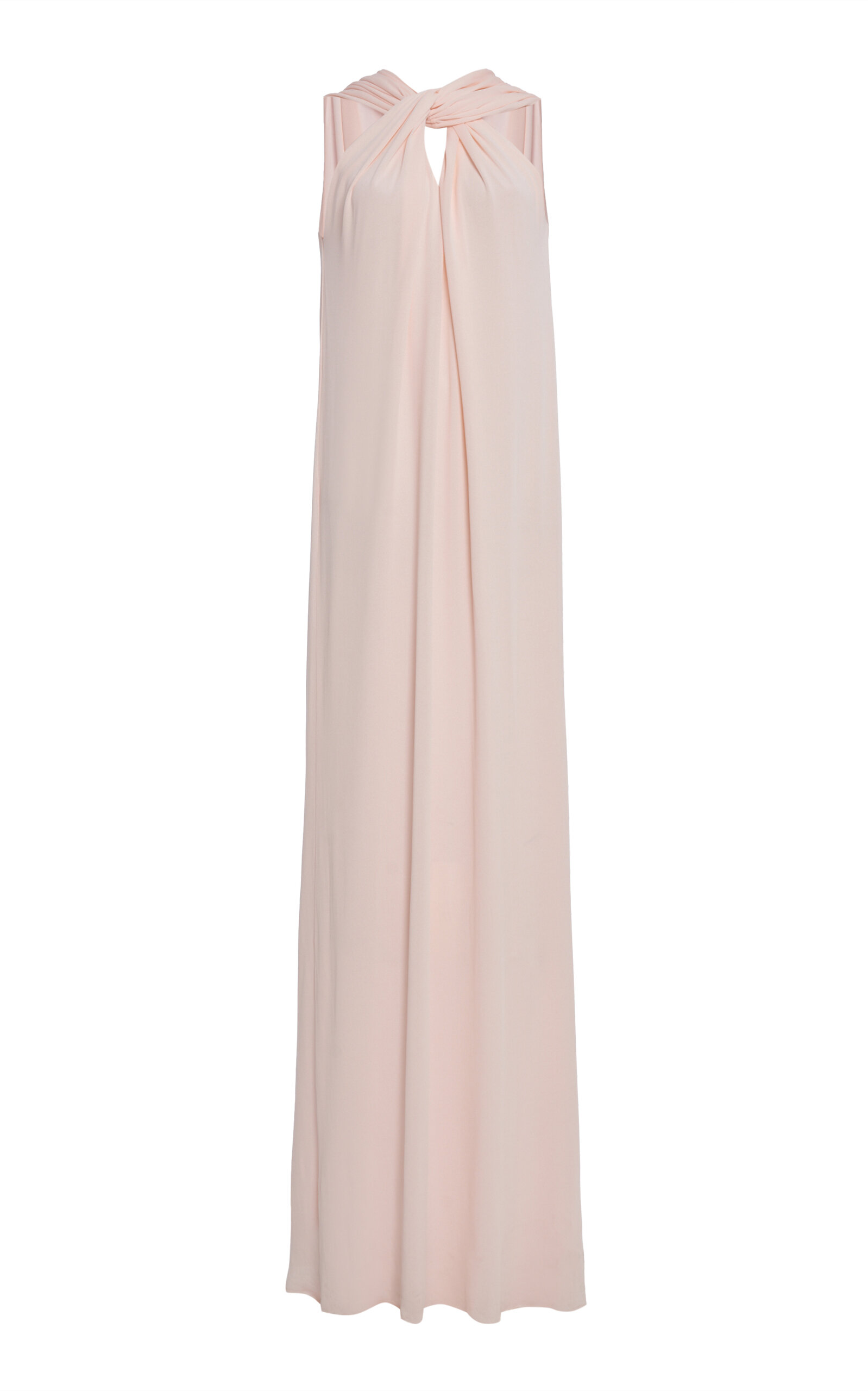 Jil Sander Twisted Georgette Gown In Pink