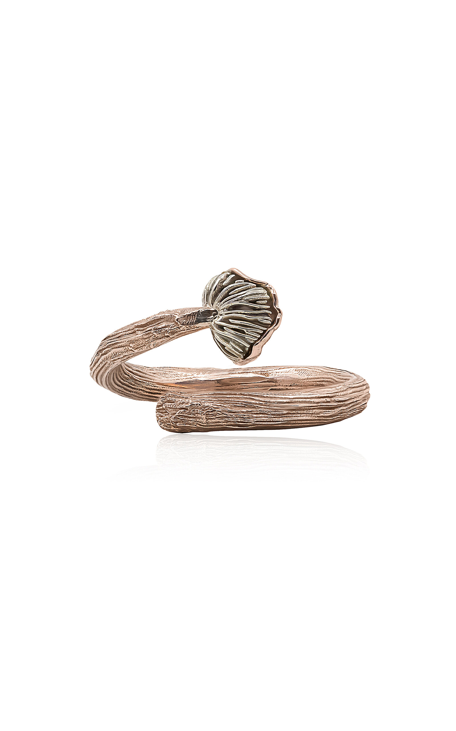 Fungi Laccaria 14K White and Rose Gold Ring