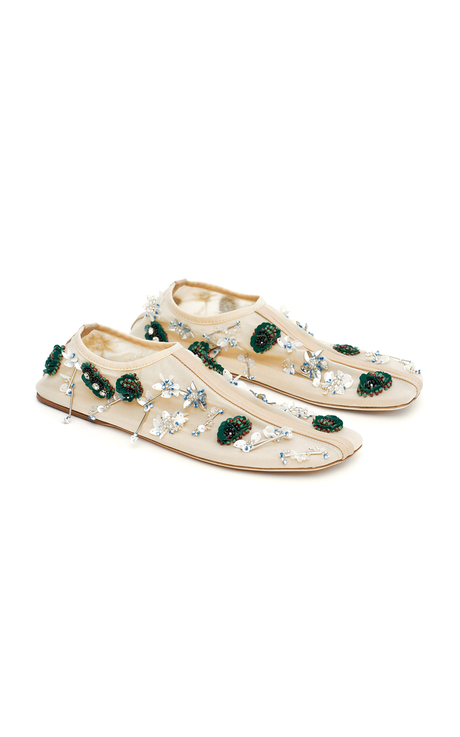 Christopher Esber Embla Beaded-Mesh Flats