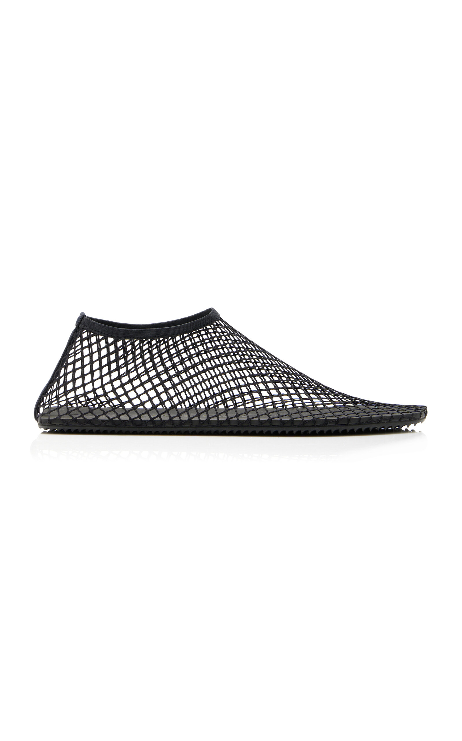 Christopher Esber Minette Crystal Mesh Ballet Flats In Black Nylon In Black