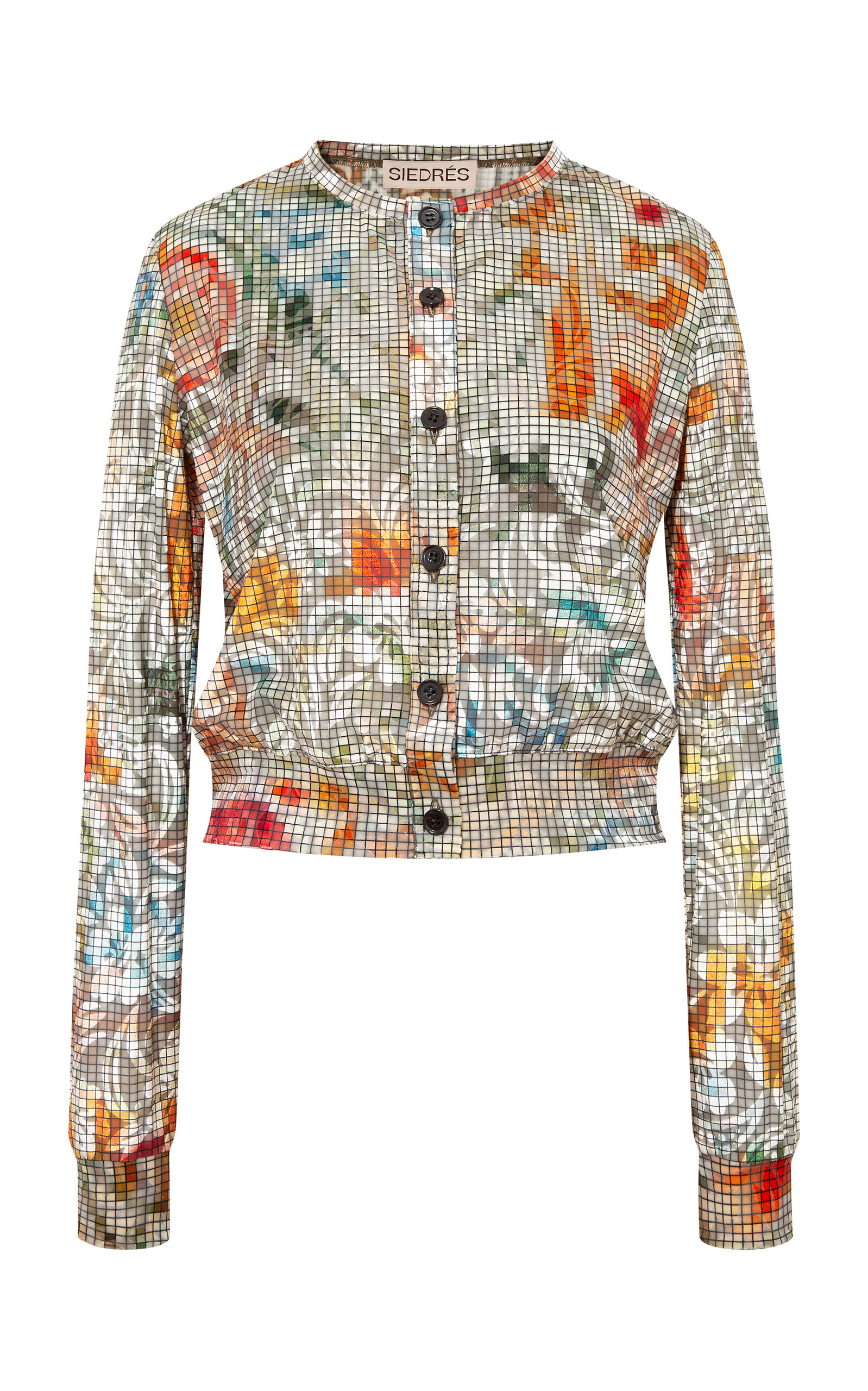 Shop Siedres Poli Floral Devoré Cardigan In Multi