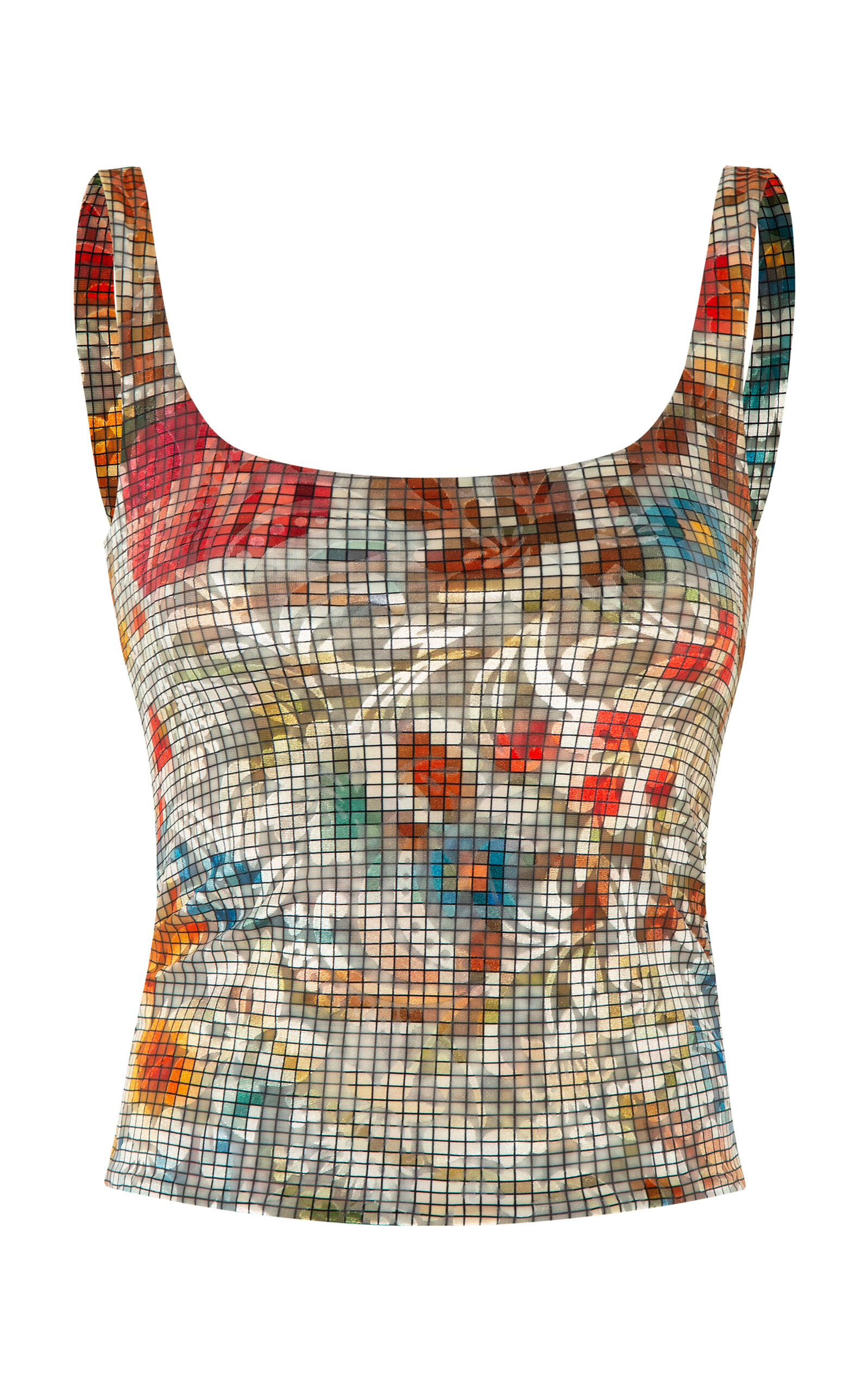 SIEDRÉS Cali Floral Devoré Tank Top - Multi