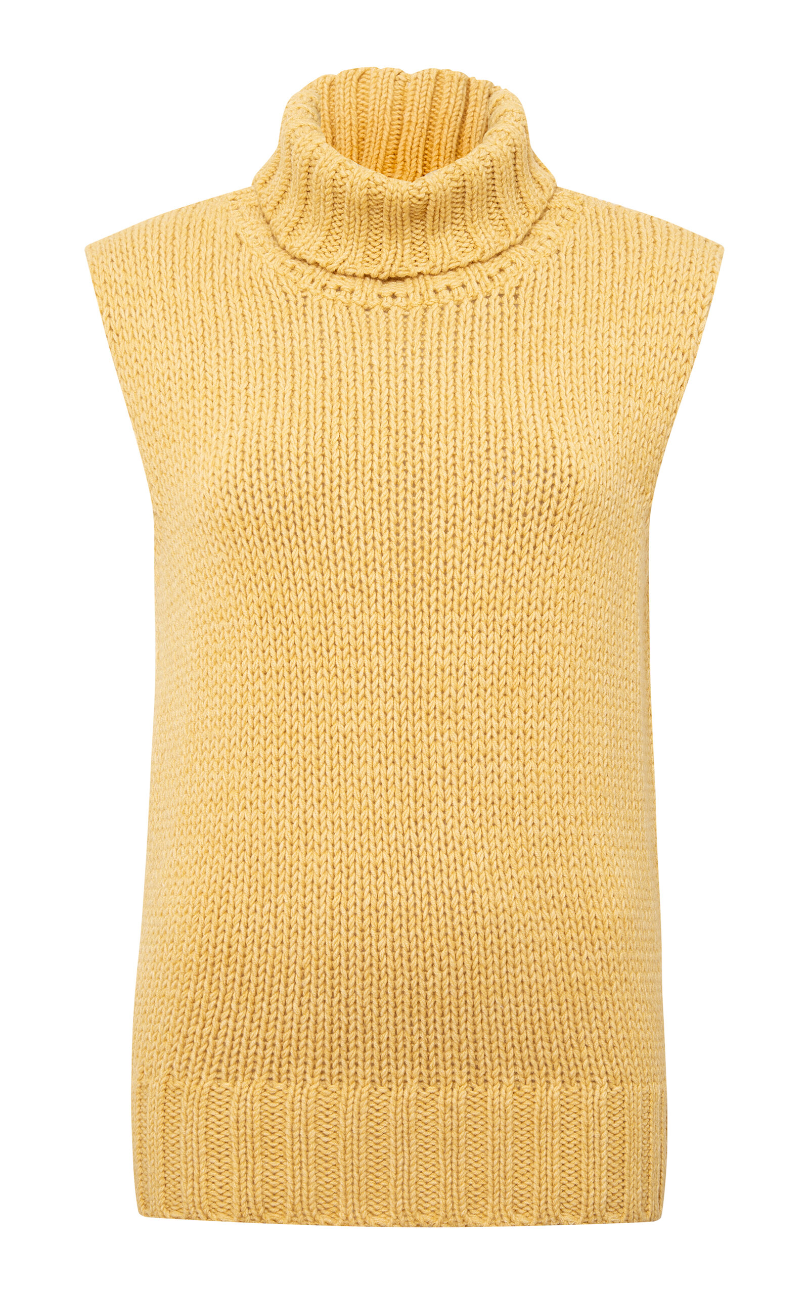 SIEDRÏS Vons Knit Wool-Blend Vest - Yellow - XS