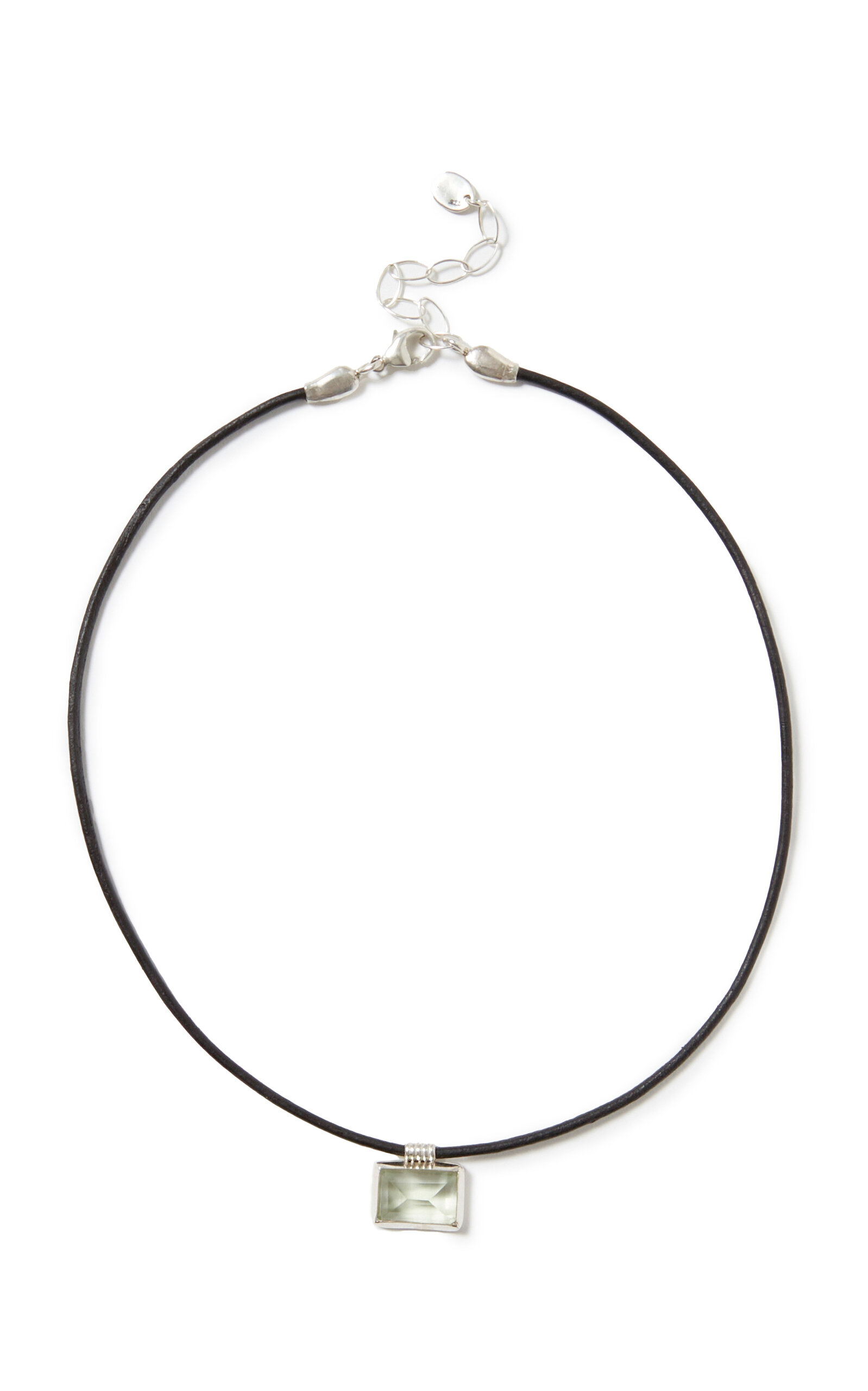 Cora Sterling Silver Amethyst Leather Necklace