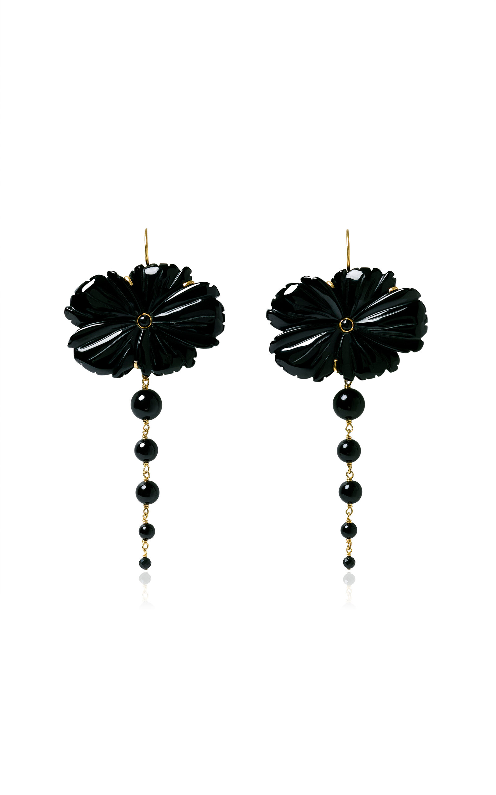 Exclusive Magnolia Black Agate Earrings