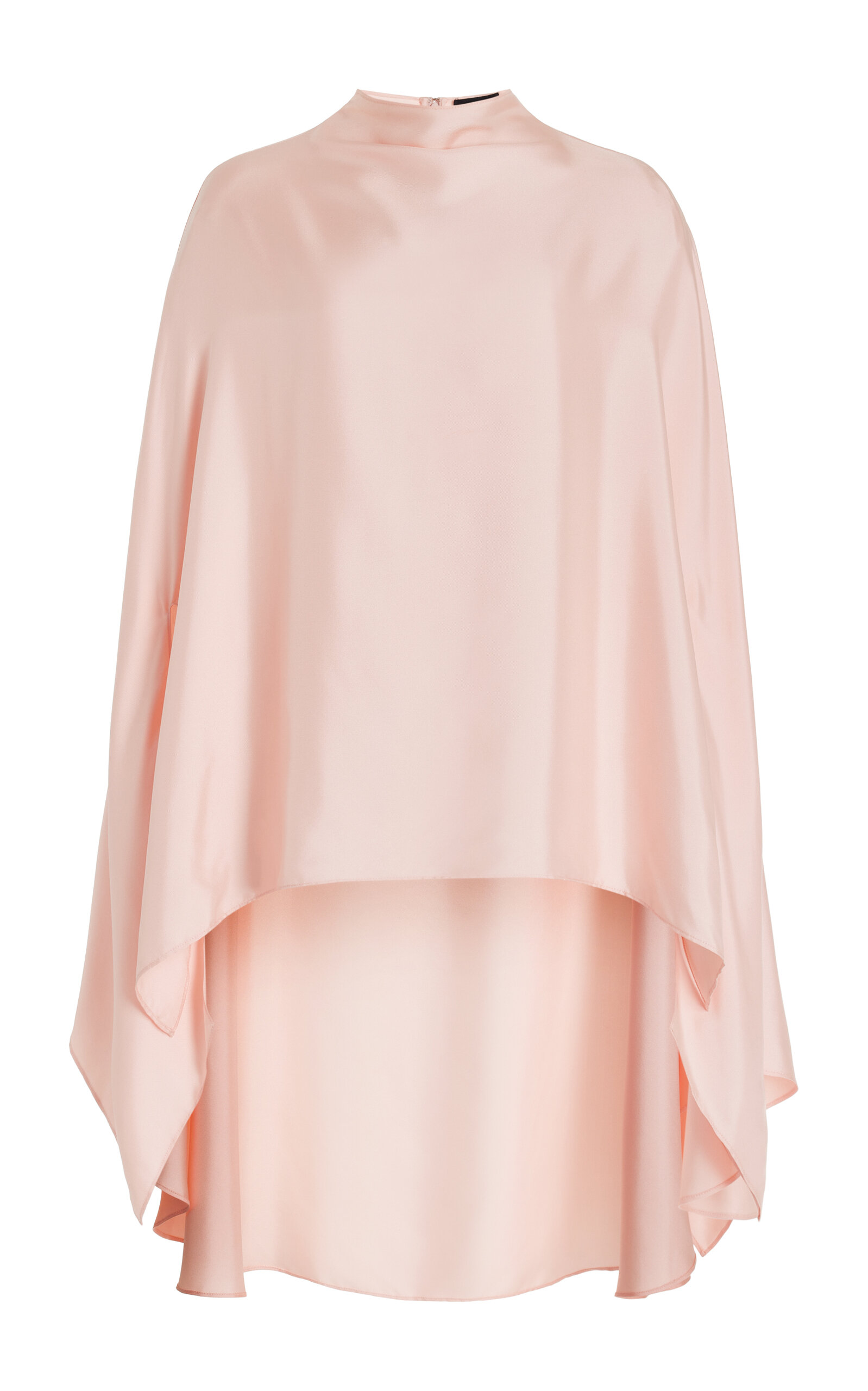LAPOINTE Oversized Silk-Twill Cape - Light Pink